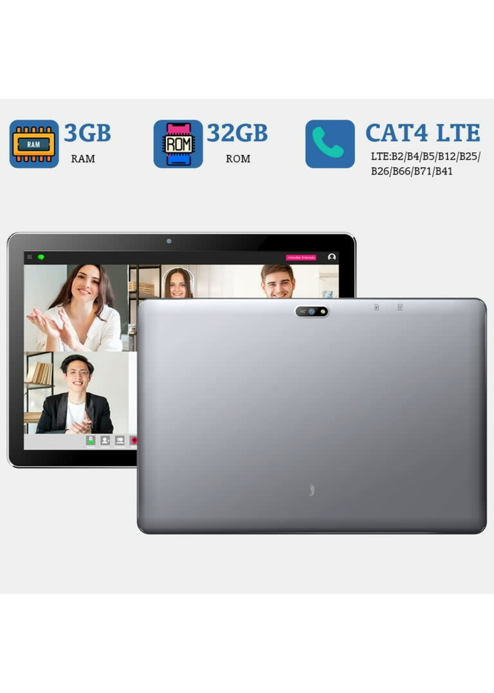 HOTPEPPER PUYA3GB/32GB 4G LTE 10" TABLET