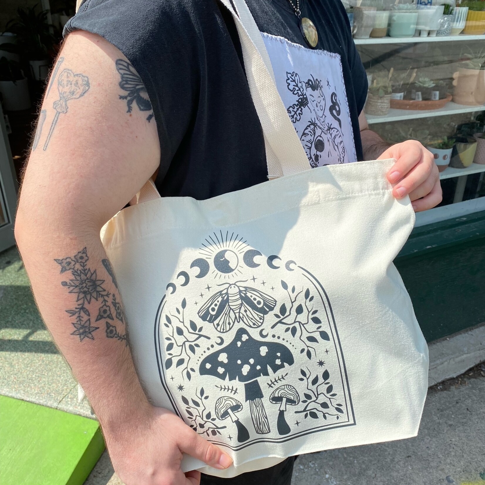 Tote Bag: Black Mushrooms