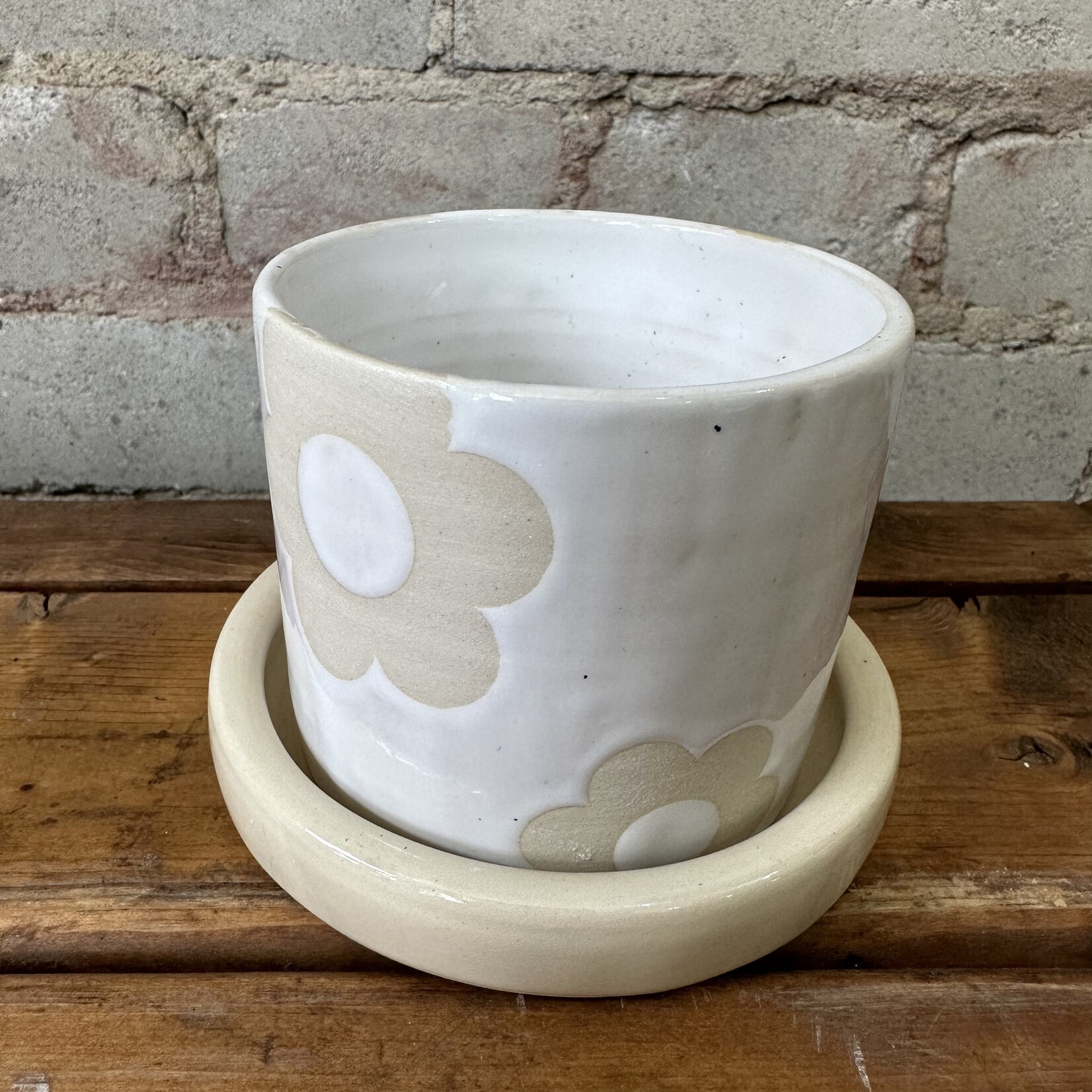 Nightshift Ceramics - 3" with saucer Large Flower