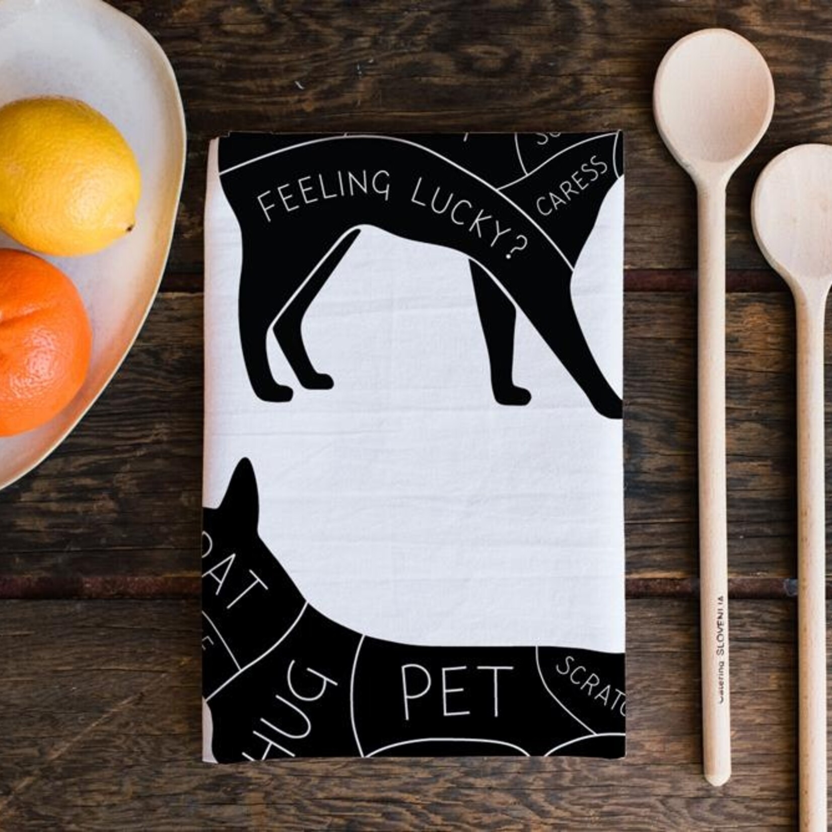 Tea Towel - Cat/Dog (by Gotamago)