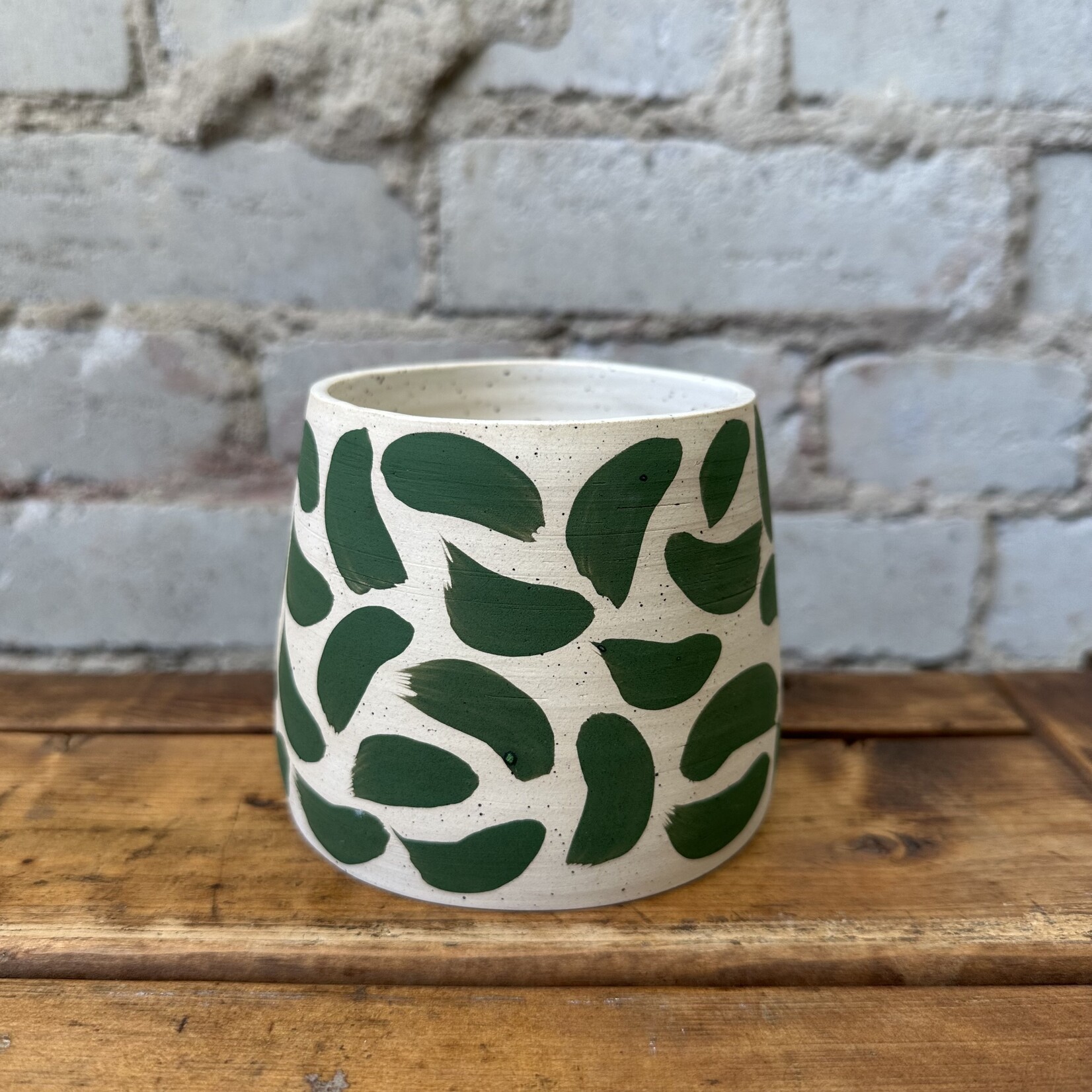 Vicky Makes Ceramics Green Brushstroke 3.5"