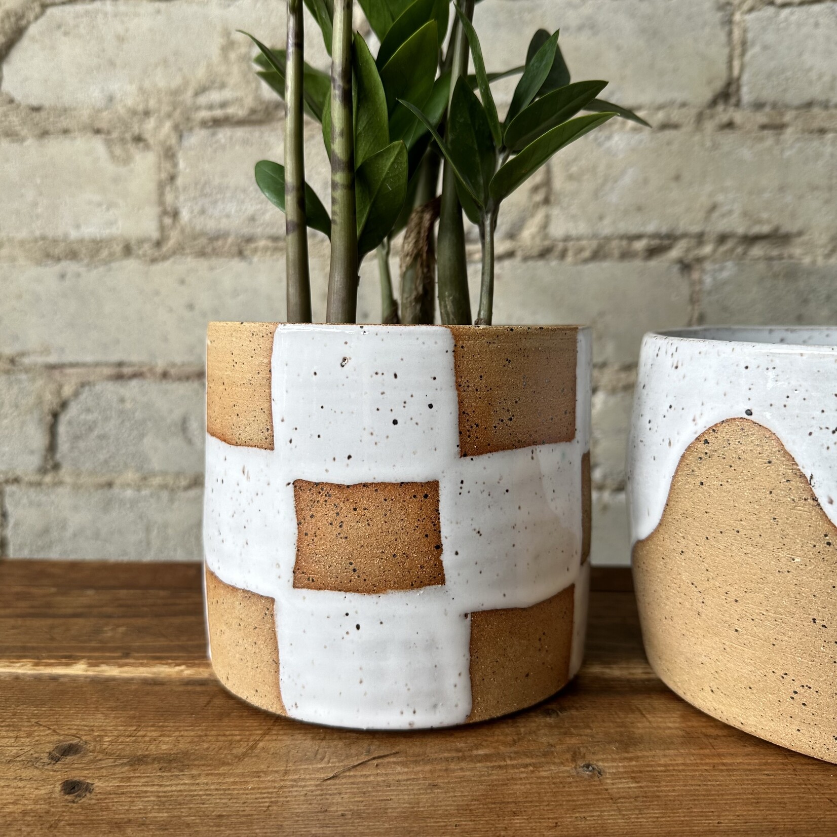 Nightshift Ceramics Nightshift Ceramics - White Checkerboard 5"