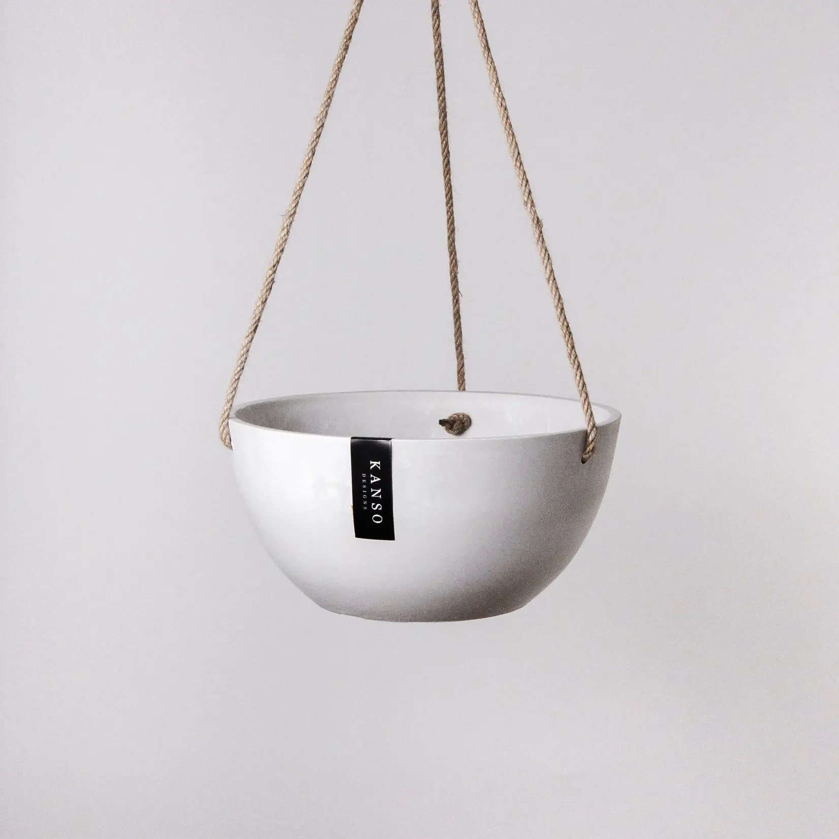 Kanso Designs Hanging Upcycled Planter (Kanso Designs) White Stone