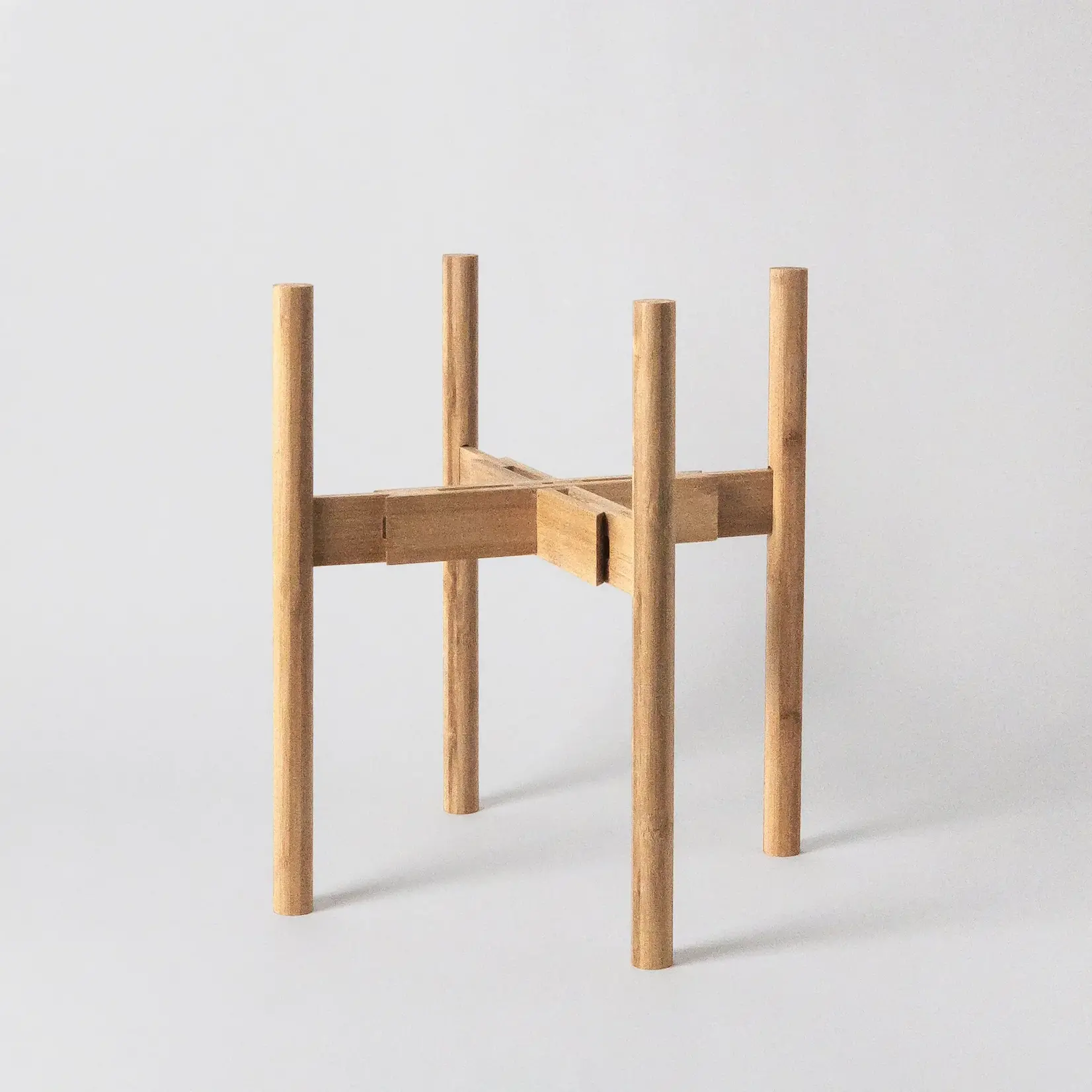 Adjustable Bamboo Plant Stand by Kanso (Light)