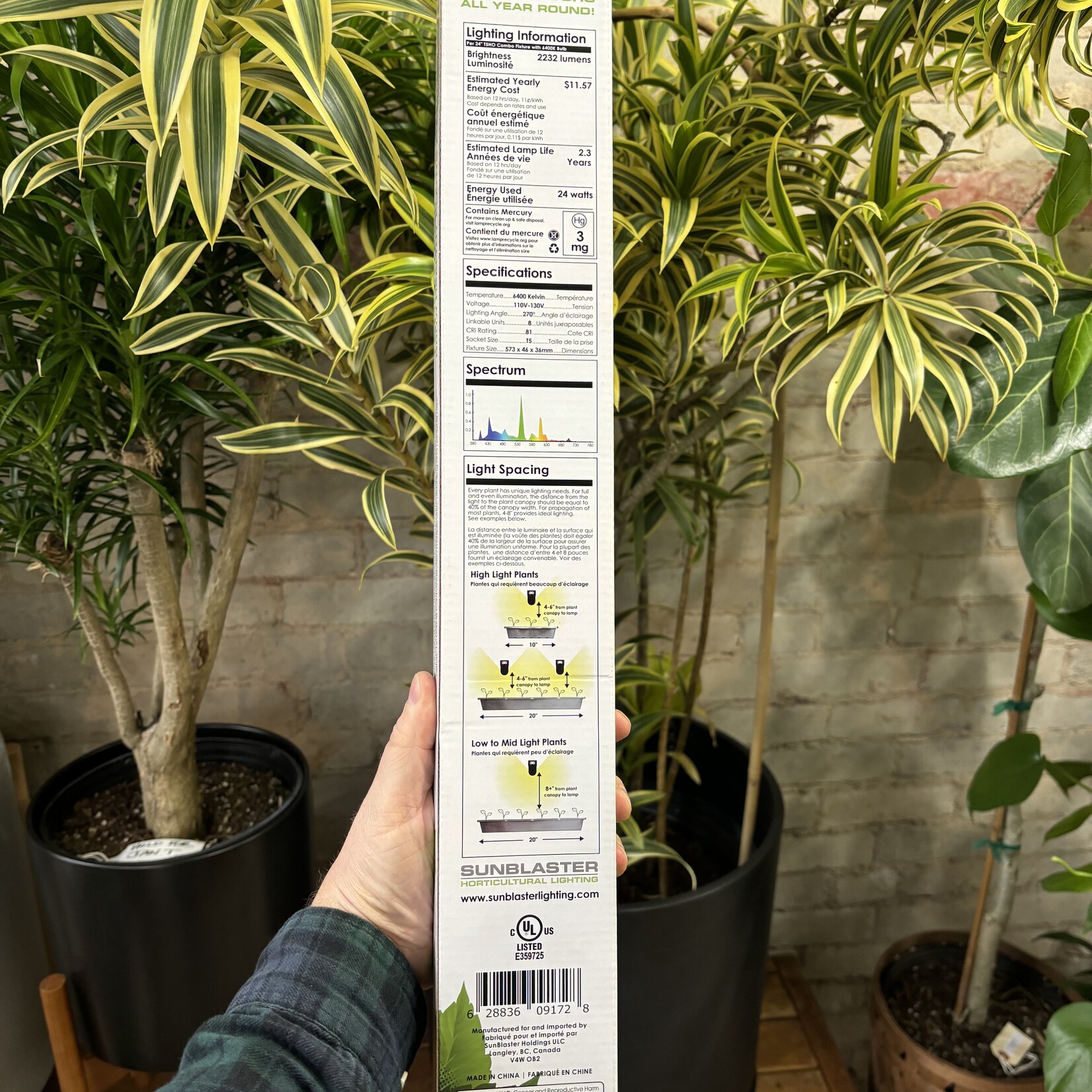 Lighting: Sunblaster Compact Fluorescent system 24"