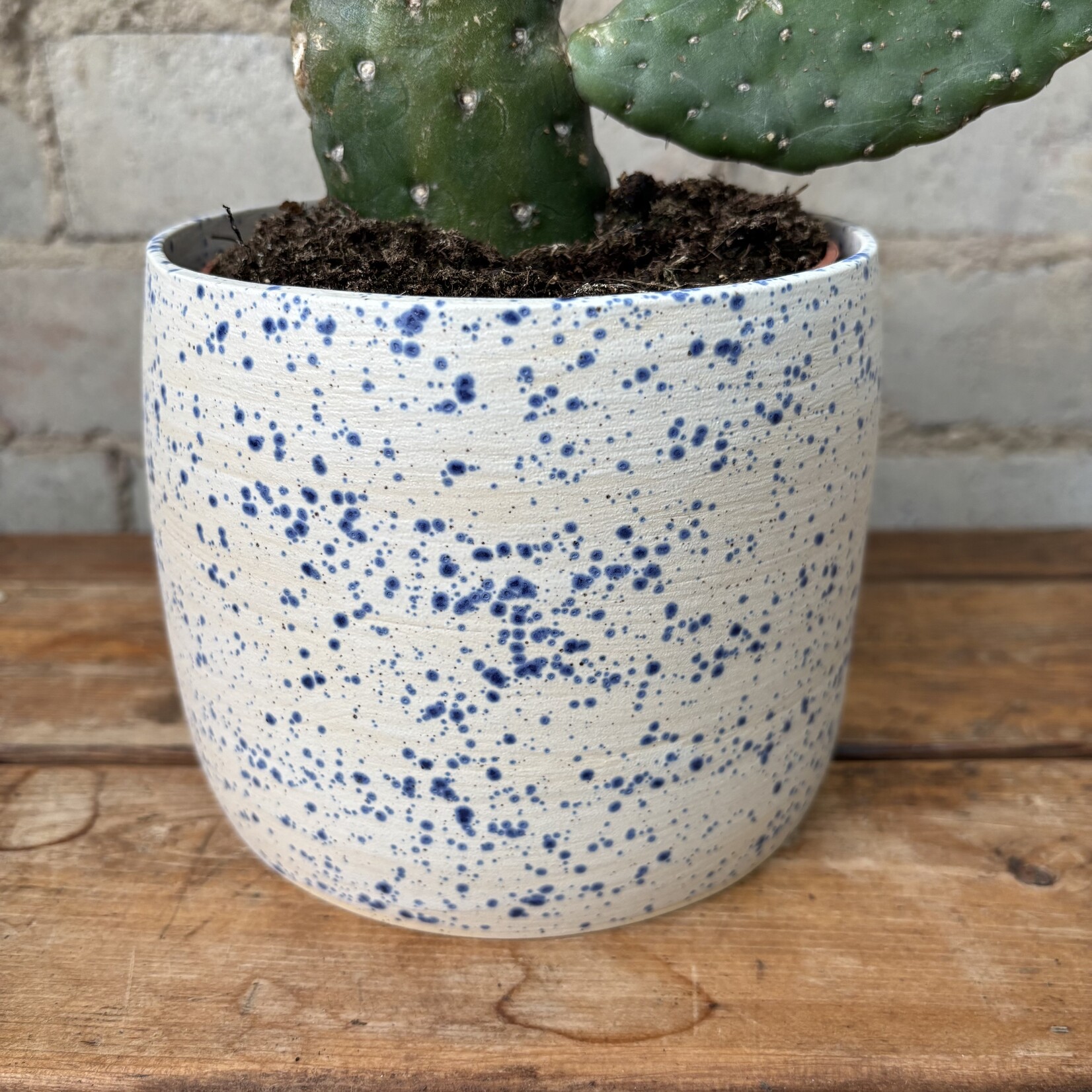 Vicky Makes Things Vicky Makes Ceramics Blue Ink Spot 5"