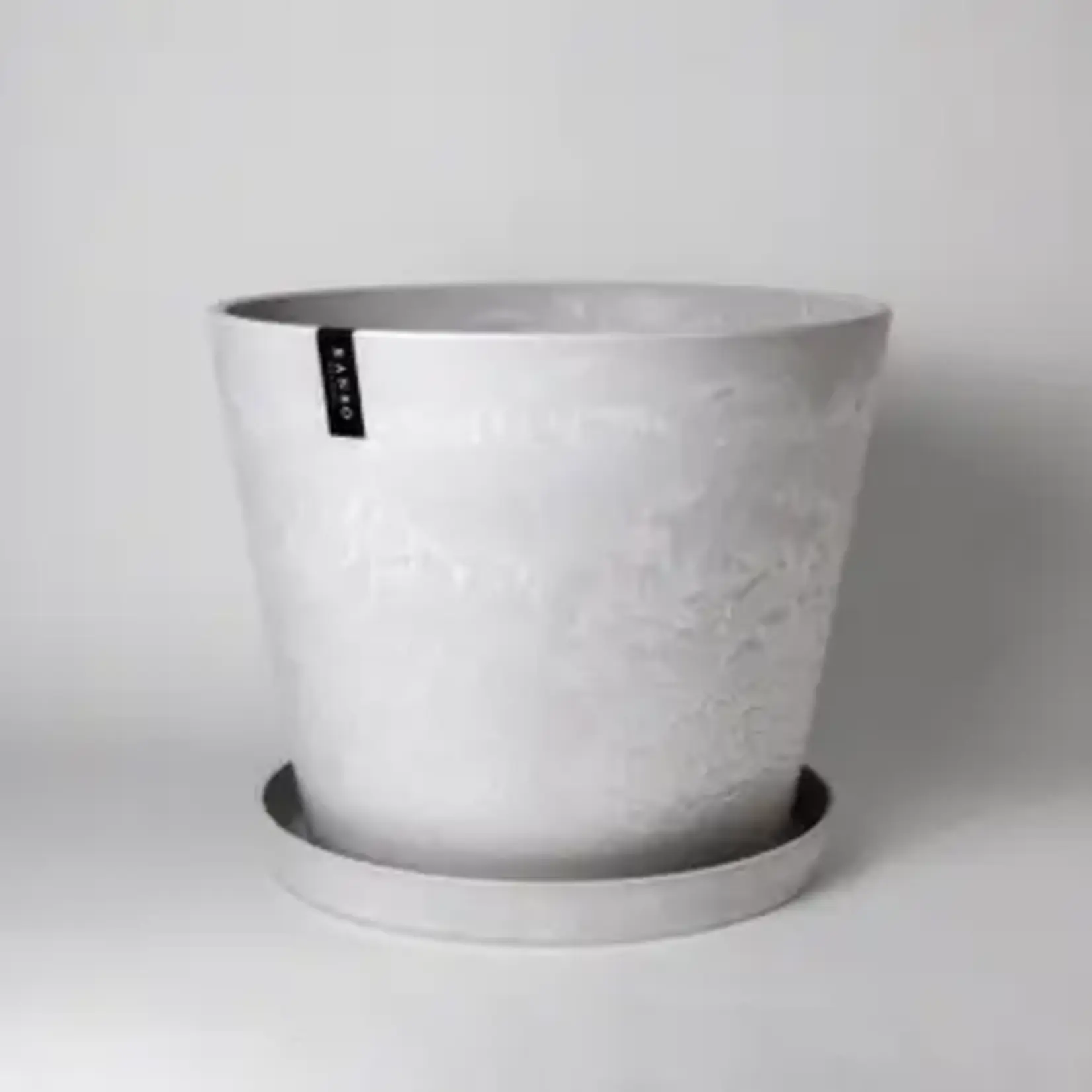 Tapered Pot with Saucer by Kanso Designs - Stone (fits 10-11")
