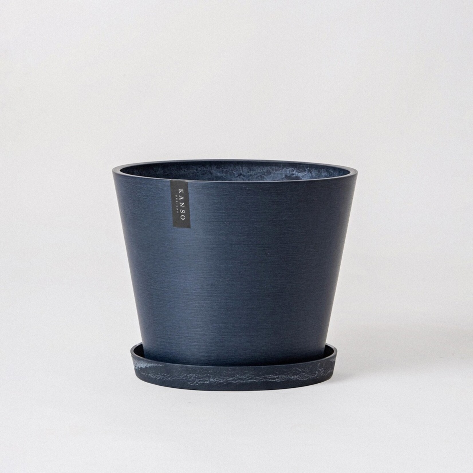 Tapered Pot with Saucer by Kanso Designs - Blue (fits 14")