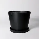 Tapered Pot with Saucer by Kanso Designs - Black (fits 14")