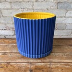 Caris Pot (fits 8") Blue/Yellow