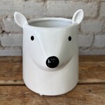 Fauna Pot (fits 3") Polar Bear