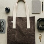 Vela VELA Waxed Canvas Tote Bag - Saddle