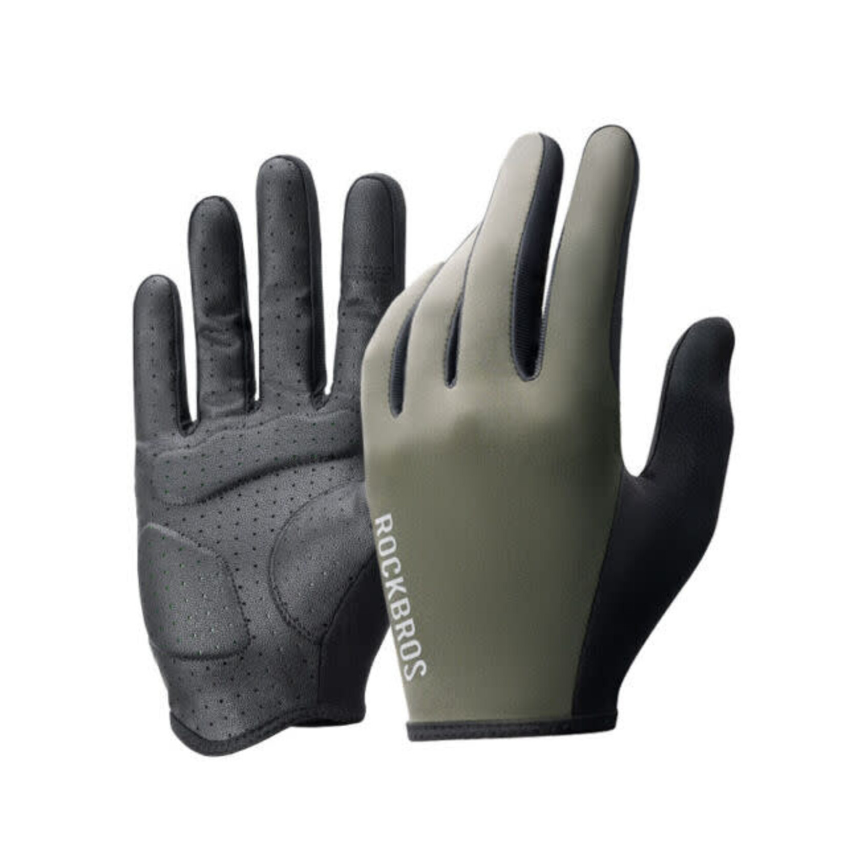 ROCKBROS Guantes de ciclismo verde olivo RockBros talla M