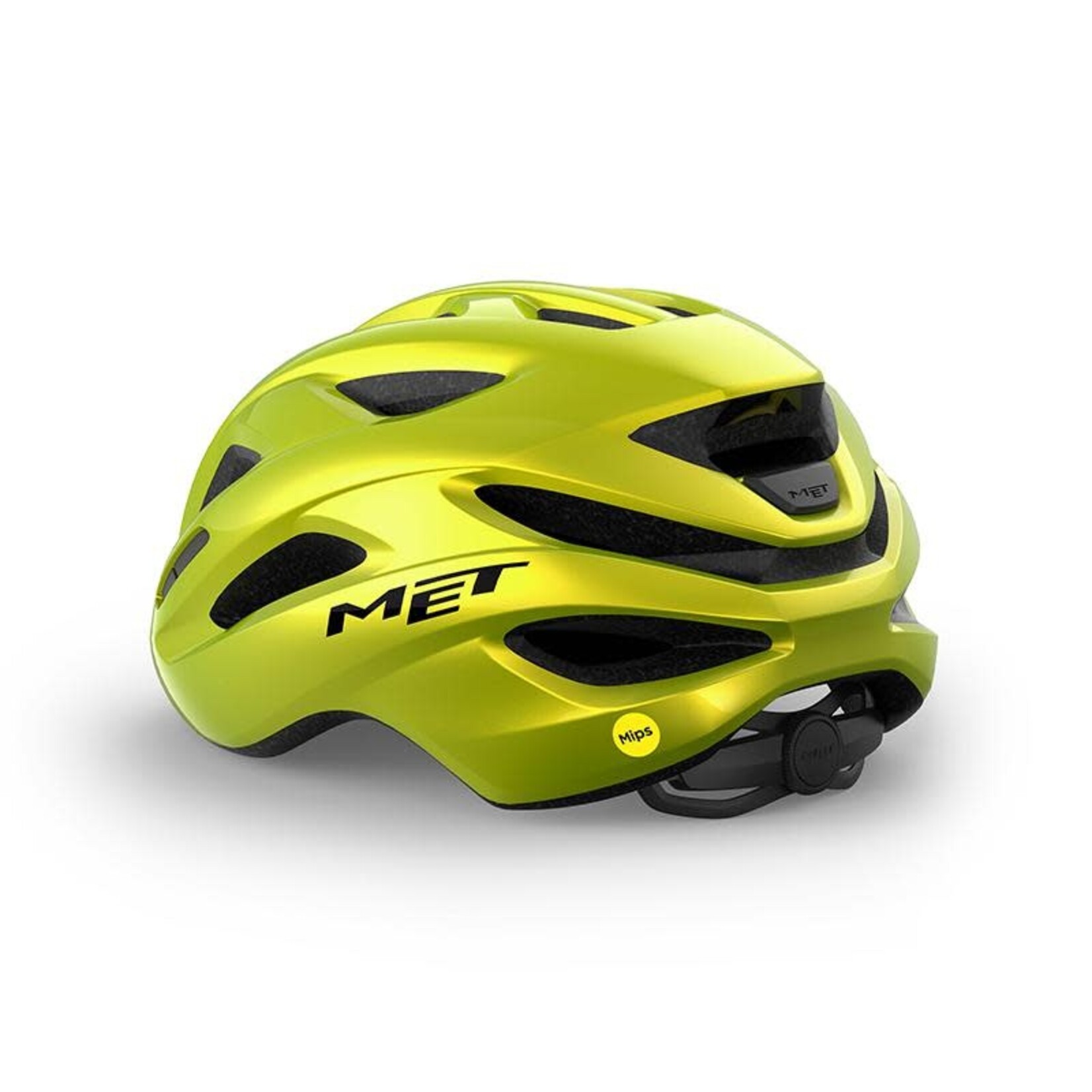 MET Casco Met  Idolo talla Mediano color Amarillo Lima Metálico