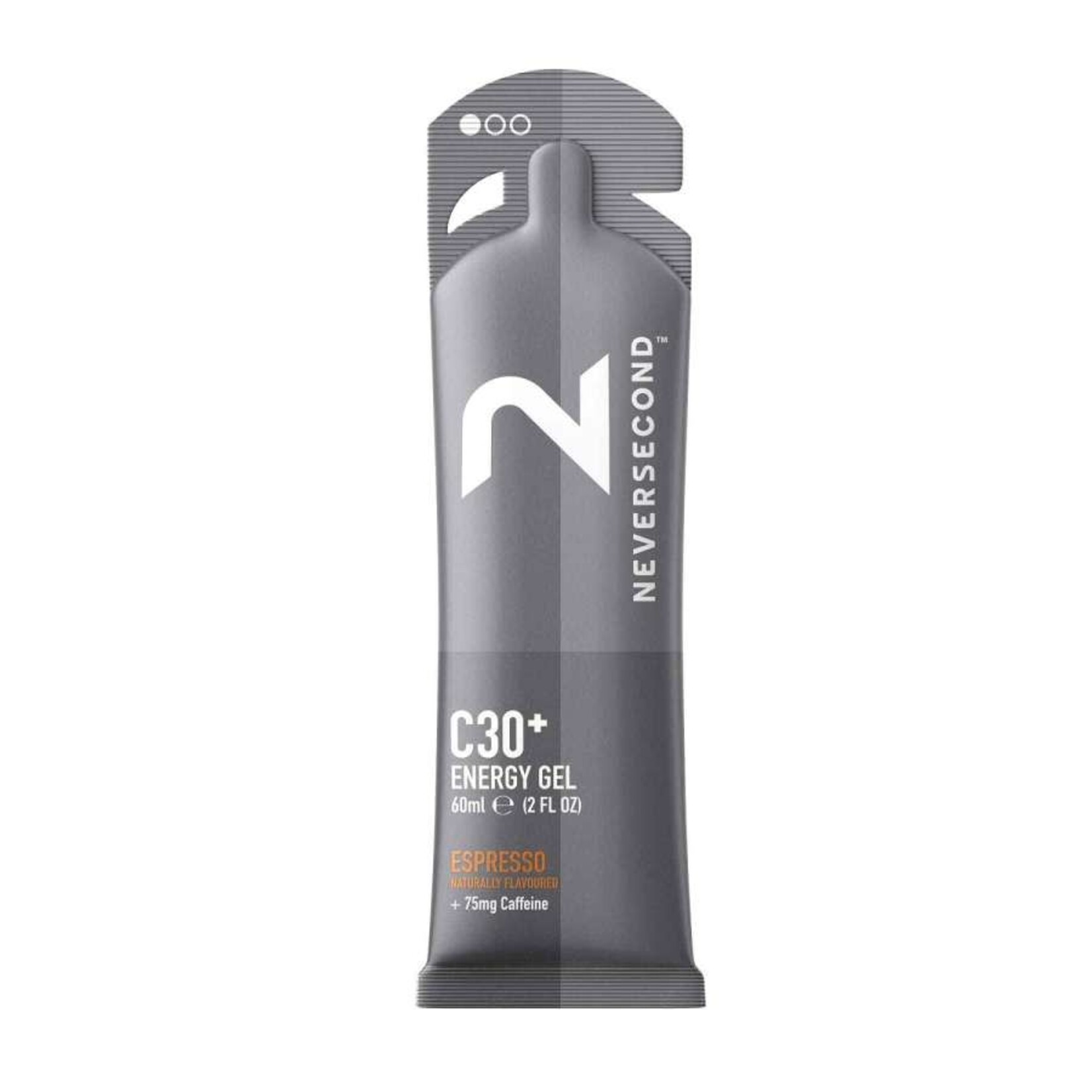 NEVERSECOND Energy Gel C30+ (60ml) sabor Espresso + 75mg Caffeine