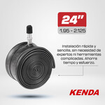 Camara para bicicleta 24 x 1.95/2.125 válvula americana de 33mm Kenda