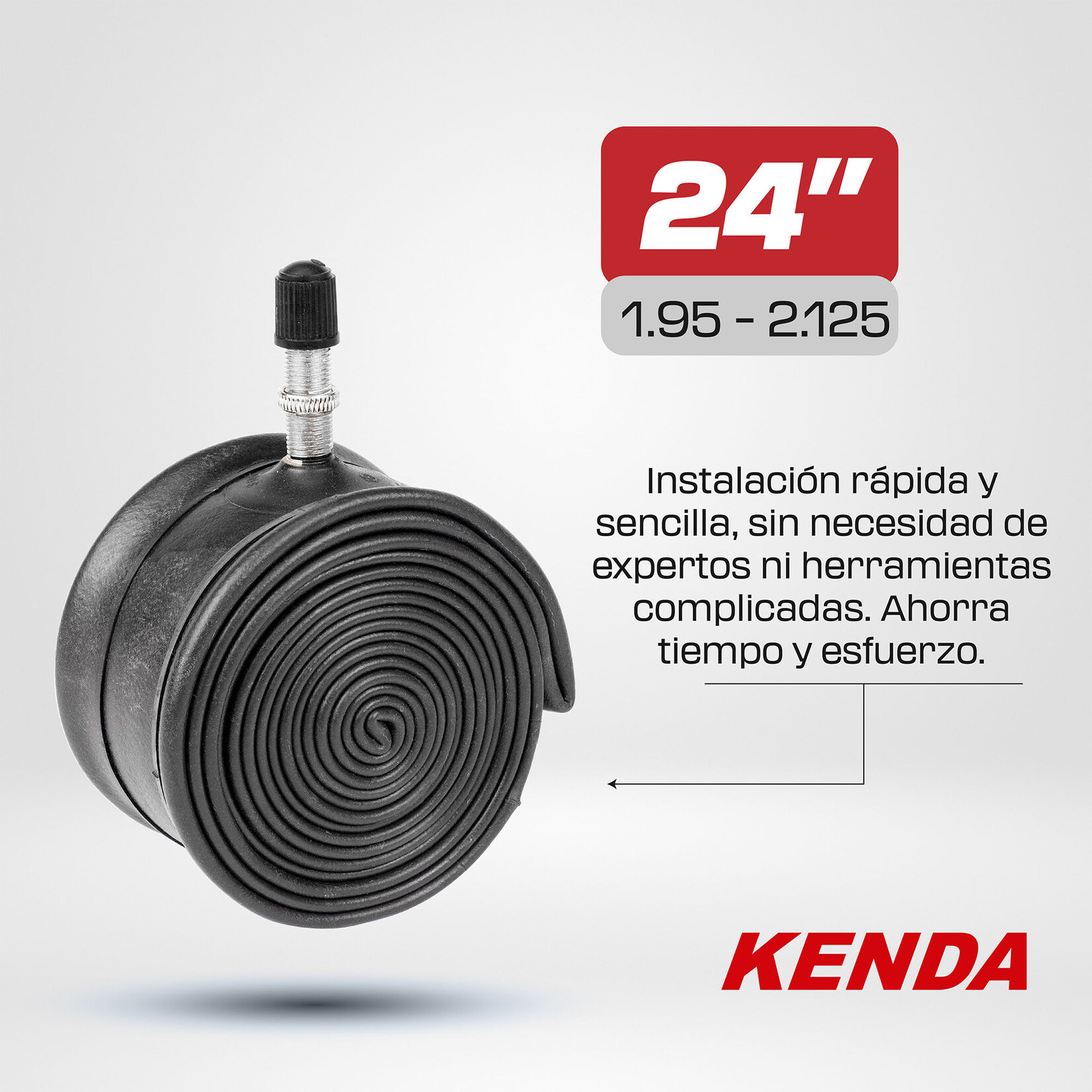 Camara para bicicleta 24 x 1.95/2.125 válvula americana de 33mm Kenda