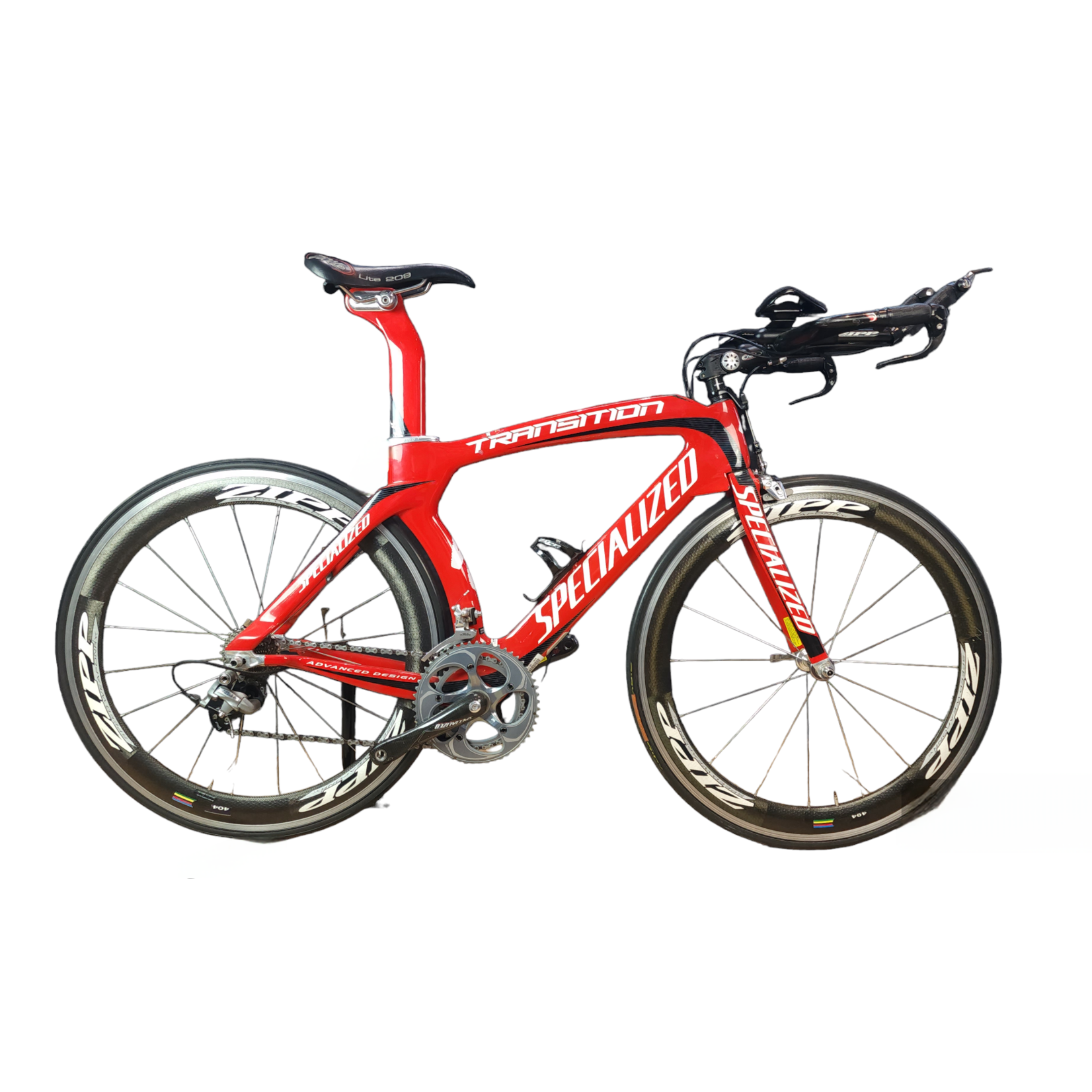 SPECIALIZED Bicicleta de Triatlón Specialized Transition SEMI-Nueva. Grupo Shimano Ultegra 2x10 pasos. Full Carbon, frenos de tipo cangrejo. Ruedas ZIPP 404. Talla 54.