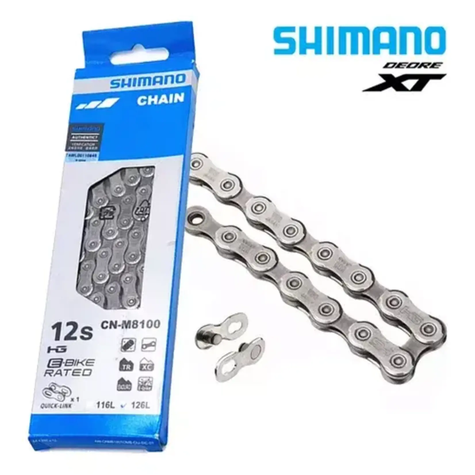 SHIMANO Cadena para bicicleta Deore XT 12Velocidades 126L CN-M8100 Shimano