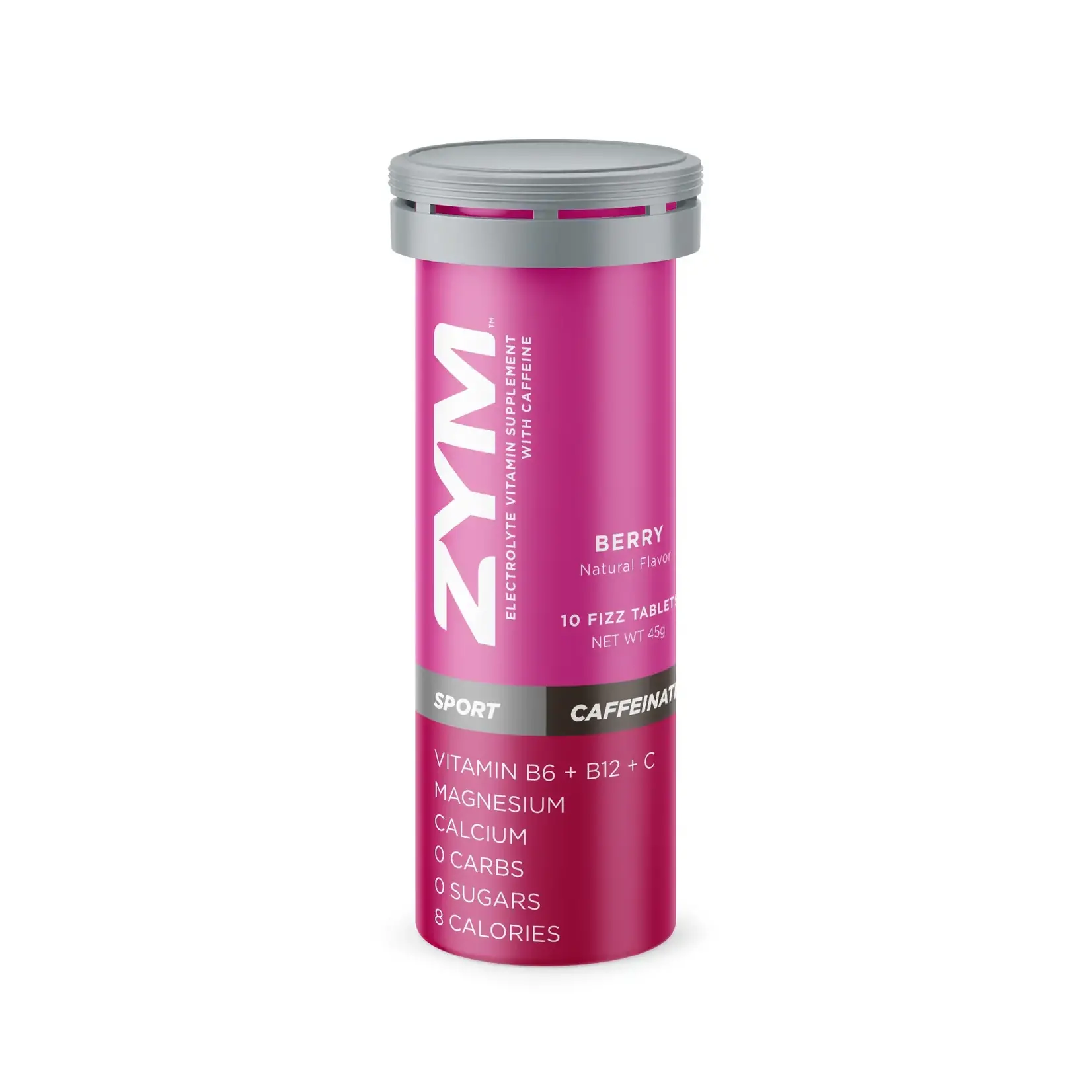 ZYM Zym Smart Hydration. Sabor Berry con cafeína. 10 Tabs por tubo.
