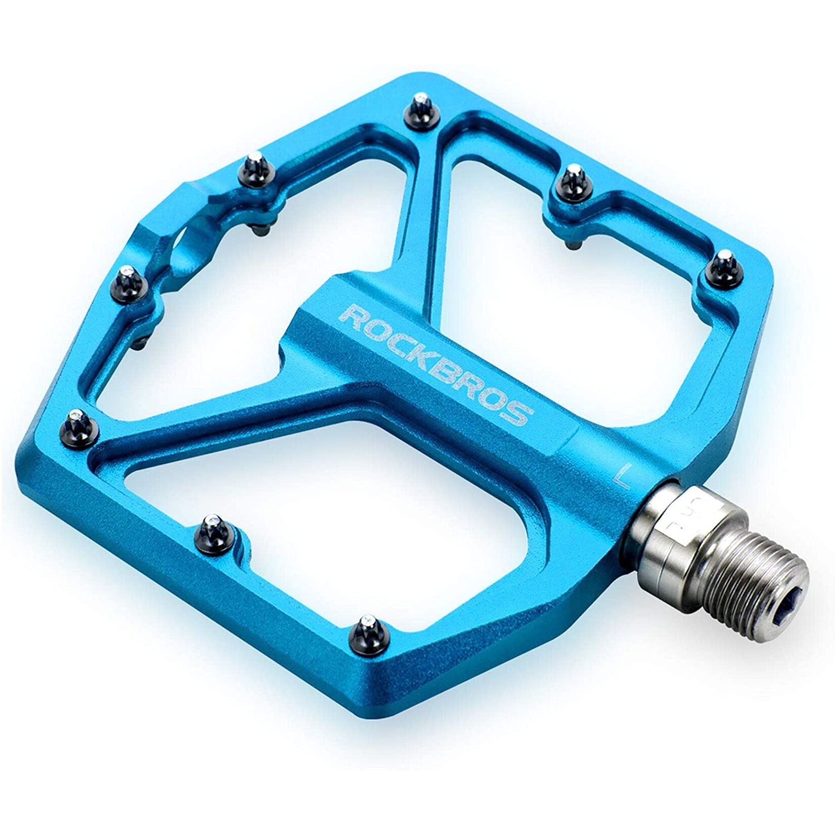 ROCKBROS Pedales para bicicleta de aluminio color azul. Rockbros