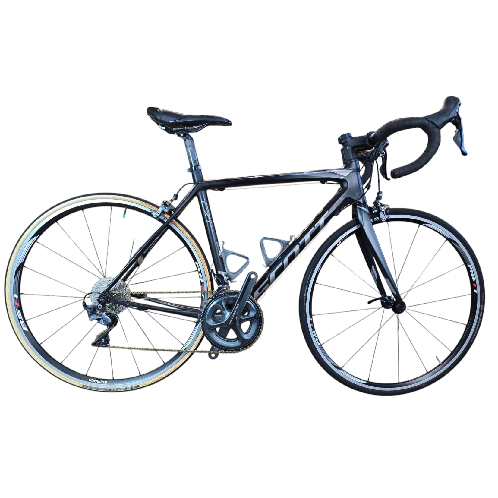 SCOTT Bicicleta de ruta Scott Modelo CR1 -100. Año 2017 Talla S. Color Gris/Negro. Cuadro Carbon/Tijera Carbon. Rines aluminio. Grupo Shimano Ultegra.