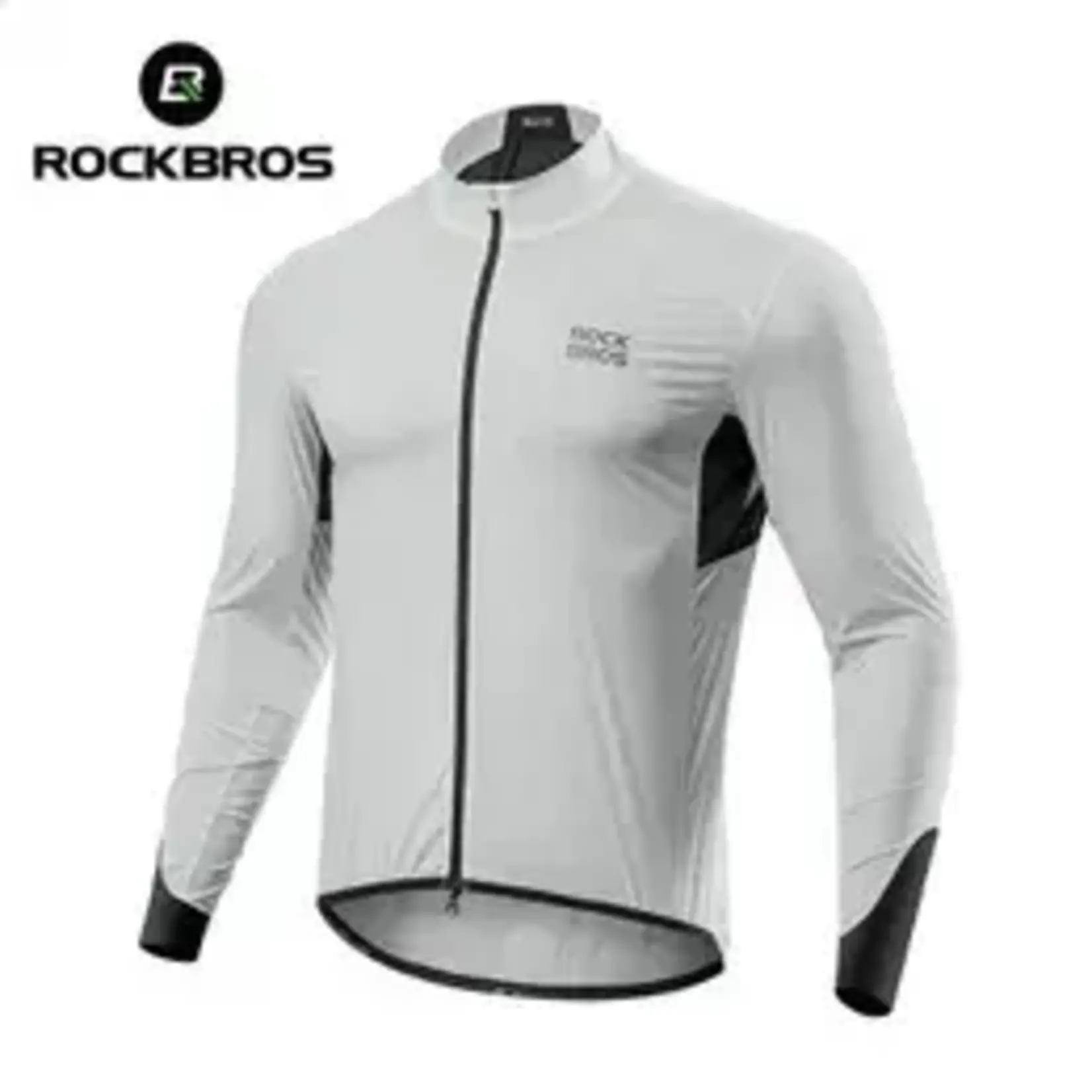 ROCKBROS Chamarra rompevientos color gris Talla XL. Rockbros
