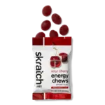 SKRATCH LABS. Skratch Labs Energy Chews . Sabor Sour cherry c/ cafeína 50gr c /10pzas.