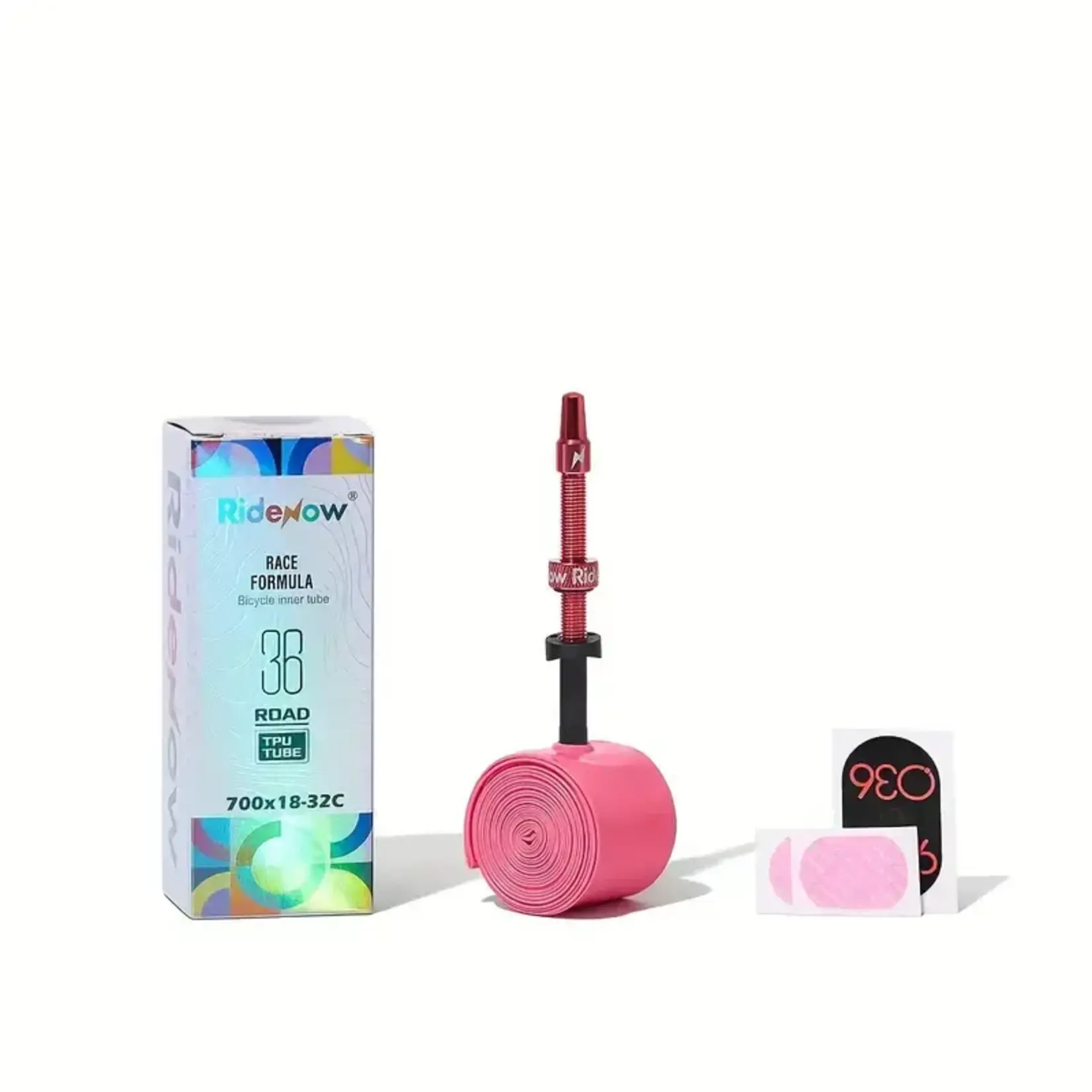 RIDENOW Camara de bicicleta RideNow TPU Race Formula superlight 36g. 700 x 18-32C. Válvula desmontable metálica 85mm.