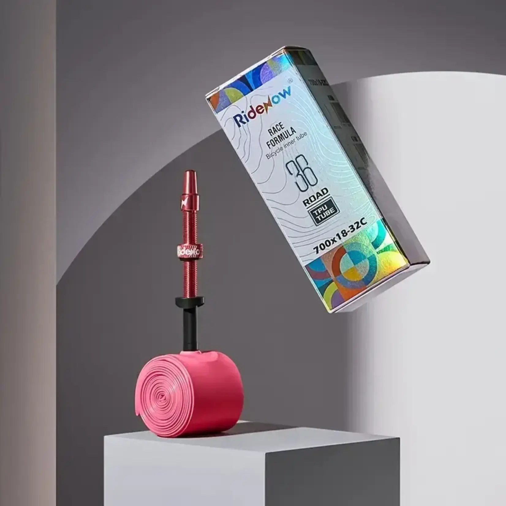 RIDENOW Camara de bicicleta RideNow TPU Race Formula superlight 36g. 700 x 18-32C. Válvula desmontable metálica 85mm.