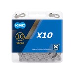 KMC Cadena para bicicleta 10 velocidades 1/2 x 11 /128 116l x10 plata KMC