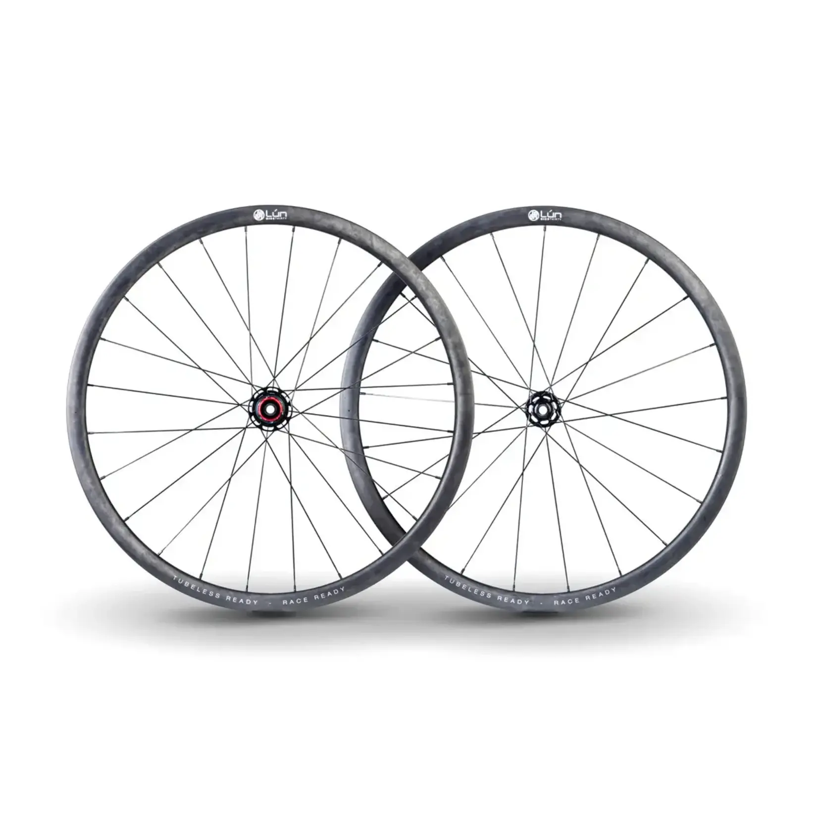 LÚN Juego de Rines de fibra de carbon Ready Tubeless Lún DiscThirty, 30mm.