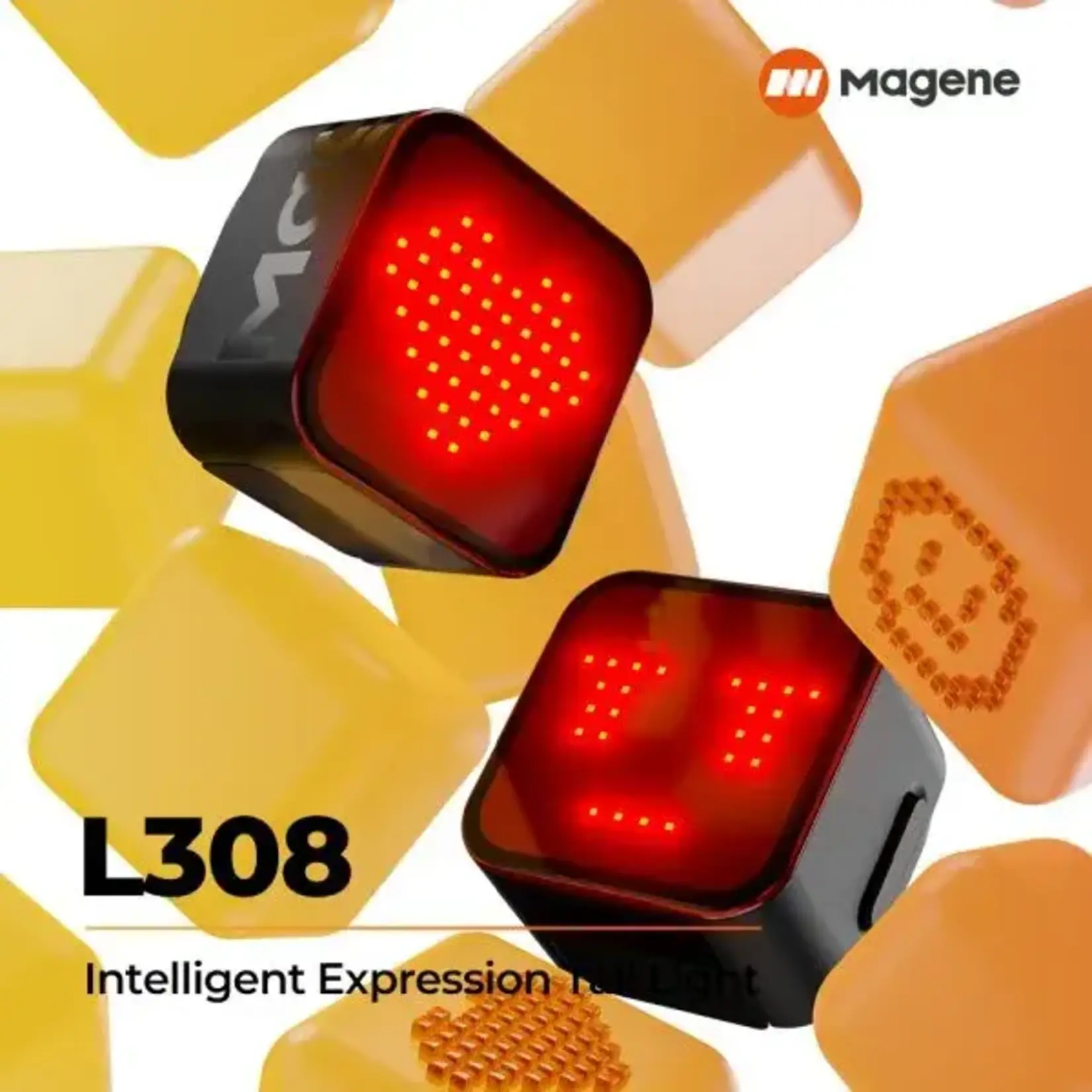 MAGENE Luz trasera para bicicleta de expresión inteligente L308 Magene.