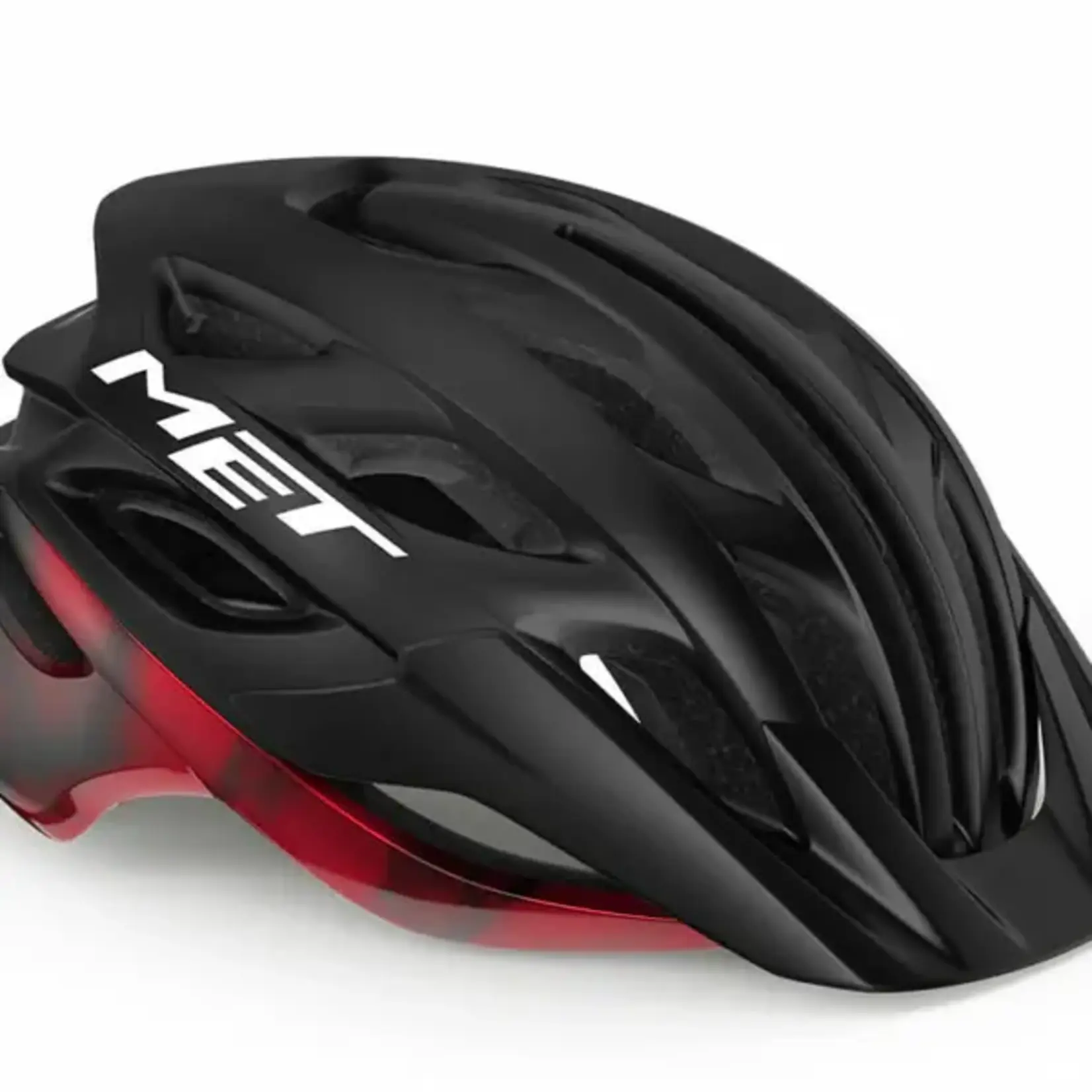 MET Casco MET Veleno talla M. Color negro/rojo