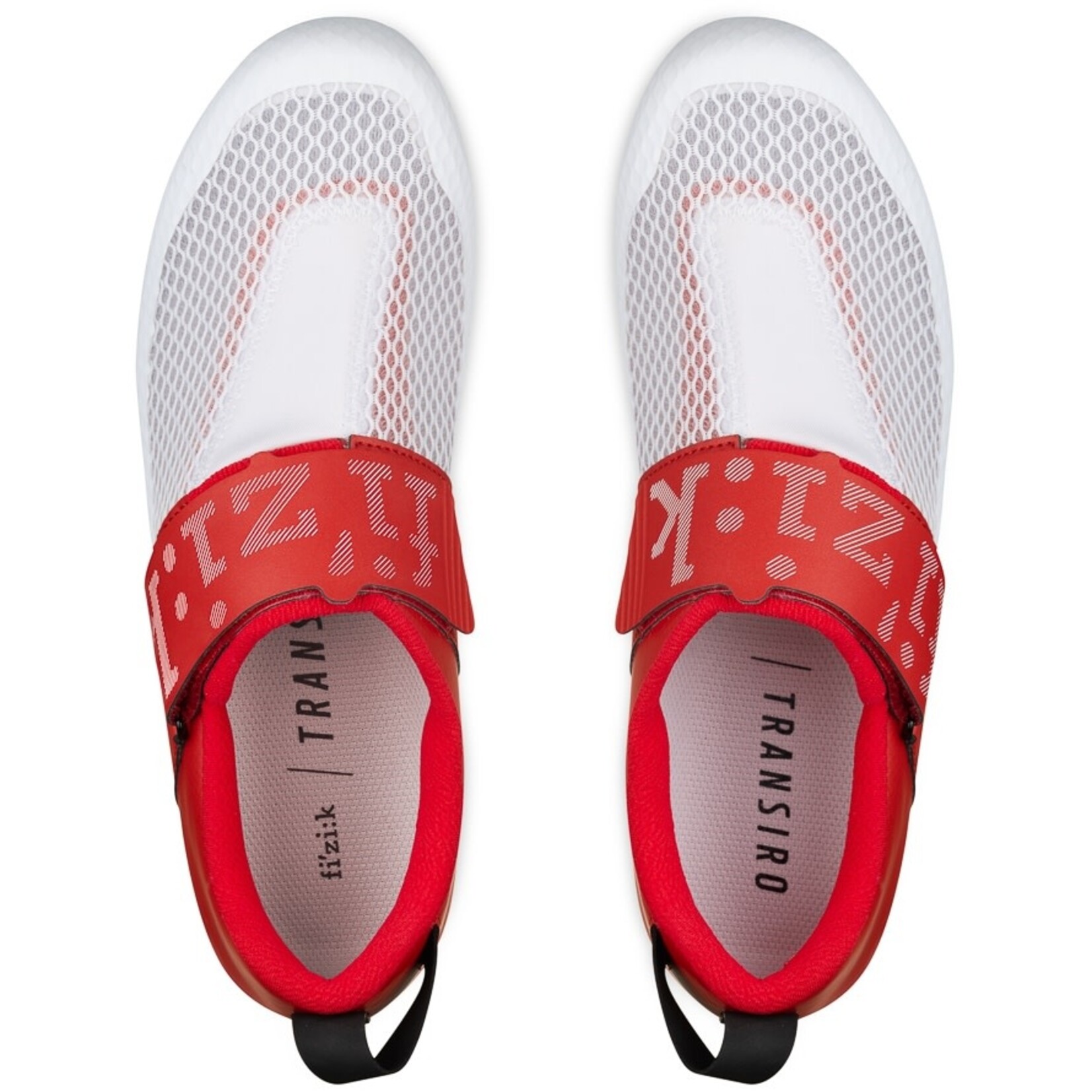 Zapatila de triatlón Fizik Transiro Hydra. Talla 41 EUR. Color blanco/rojo.