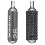 Juego de 2 cartuchos de CO2 25gr con manga de silicón. Topeak