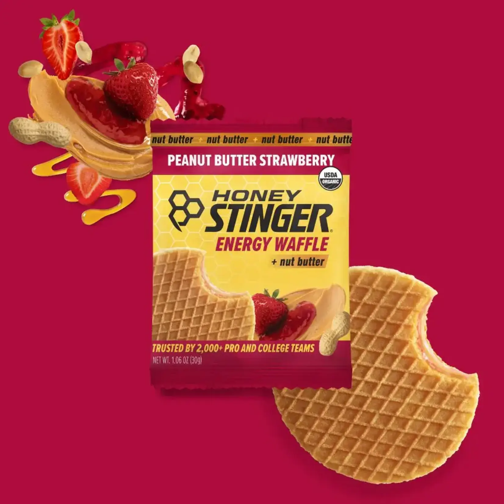 HONEY STINGER Honey Stinger Energy waffle. Sabor crema de cacahuate/fresa.