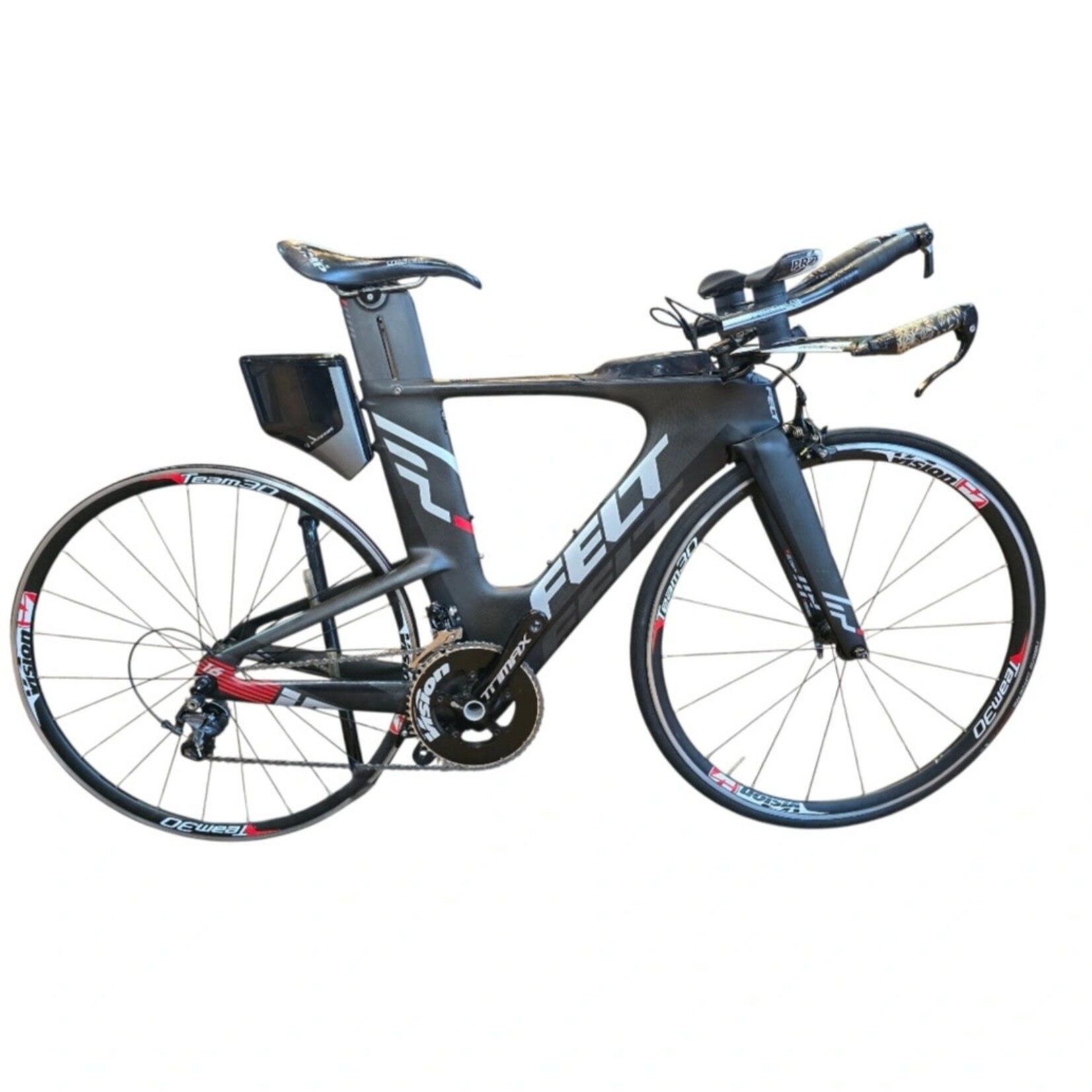 FELT Bicicleta de Triatlón (TT) Felt Full carbon mod. IA16. Año 2018. Color negra/blanco