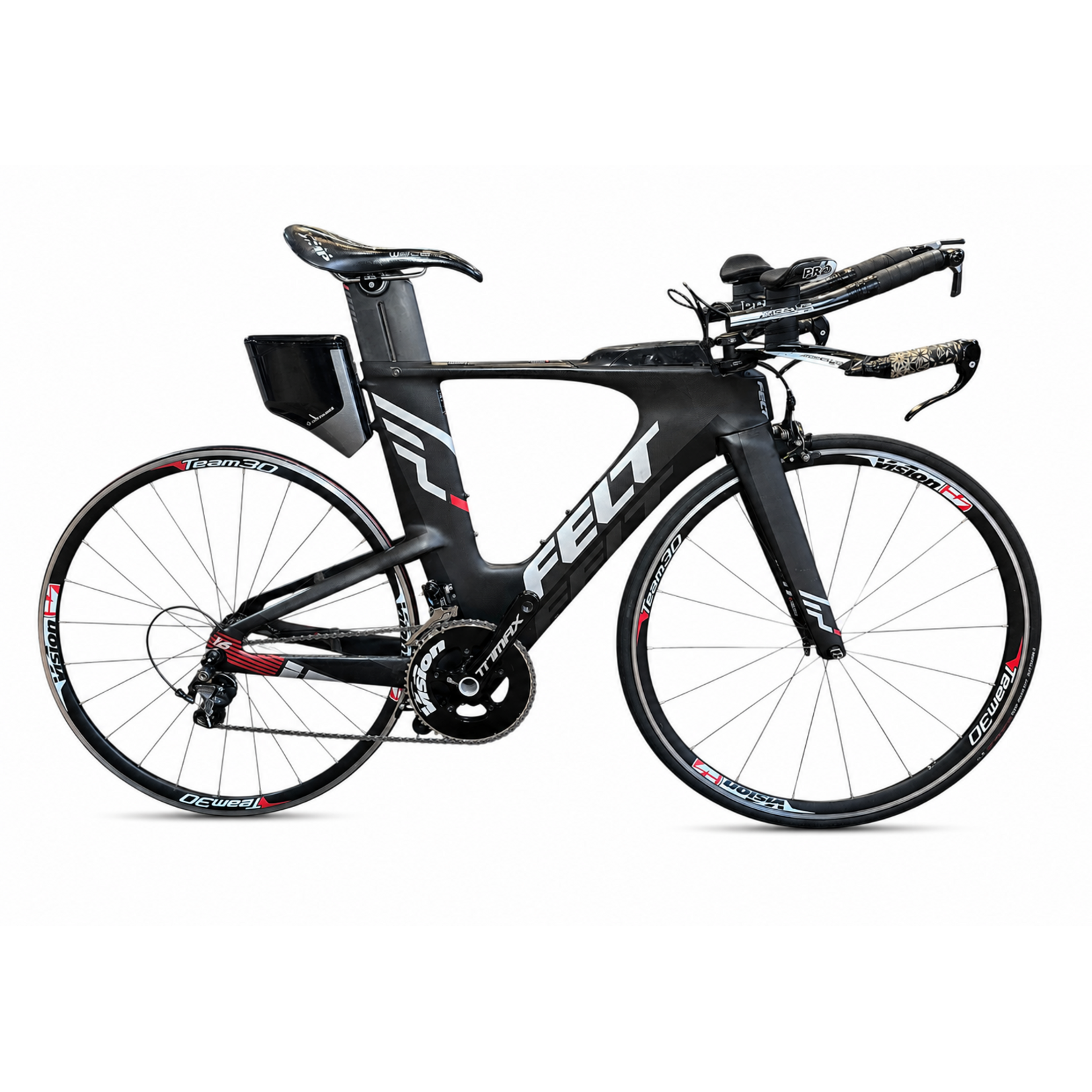 FELT Bicicleta de Triatlón (TT) Felt Full carbon mod. IA16. Año 2018. Color negra/blanco