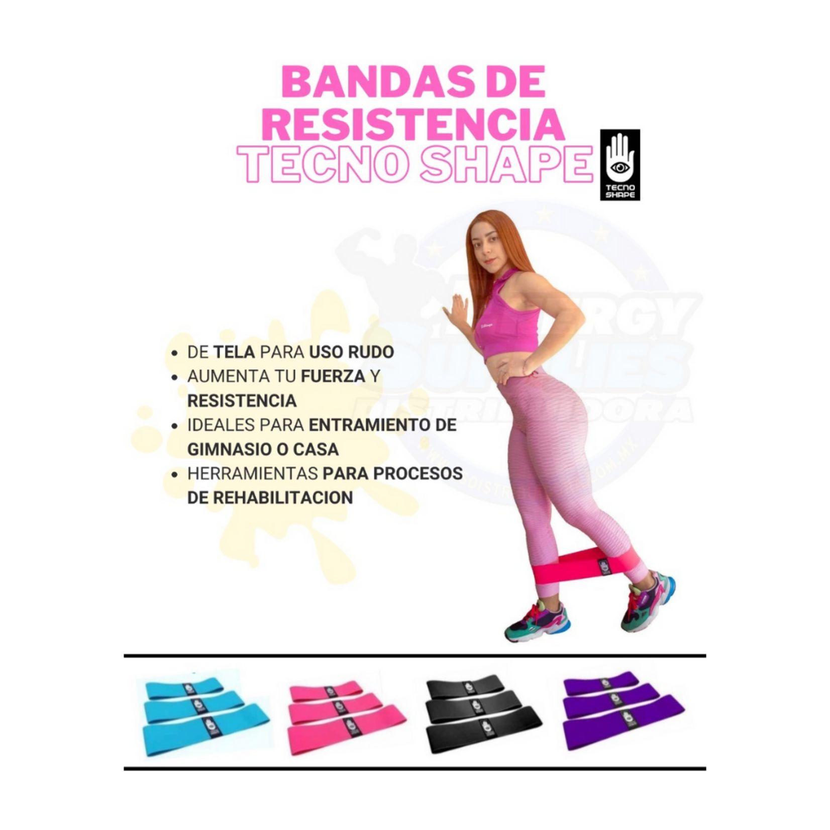 TECNO SHAPE BANDAS DE RESISTENCIA USO RUDO TECNO SHAPE