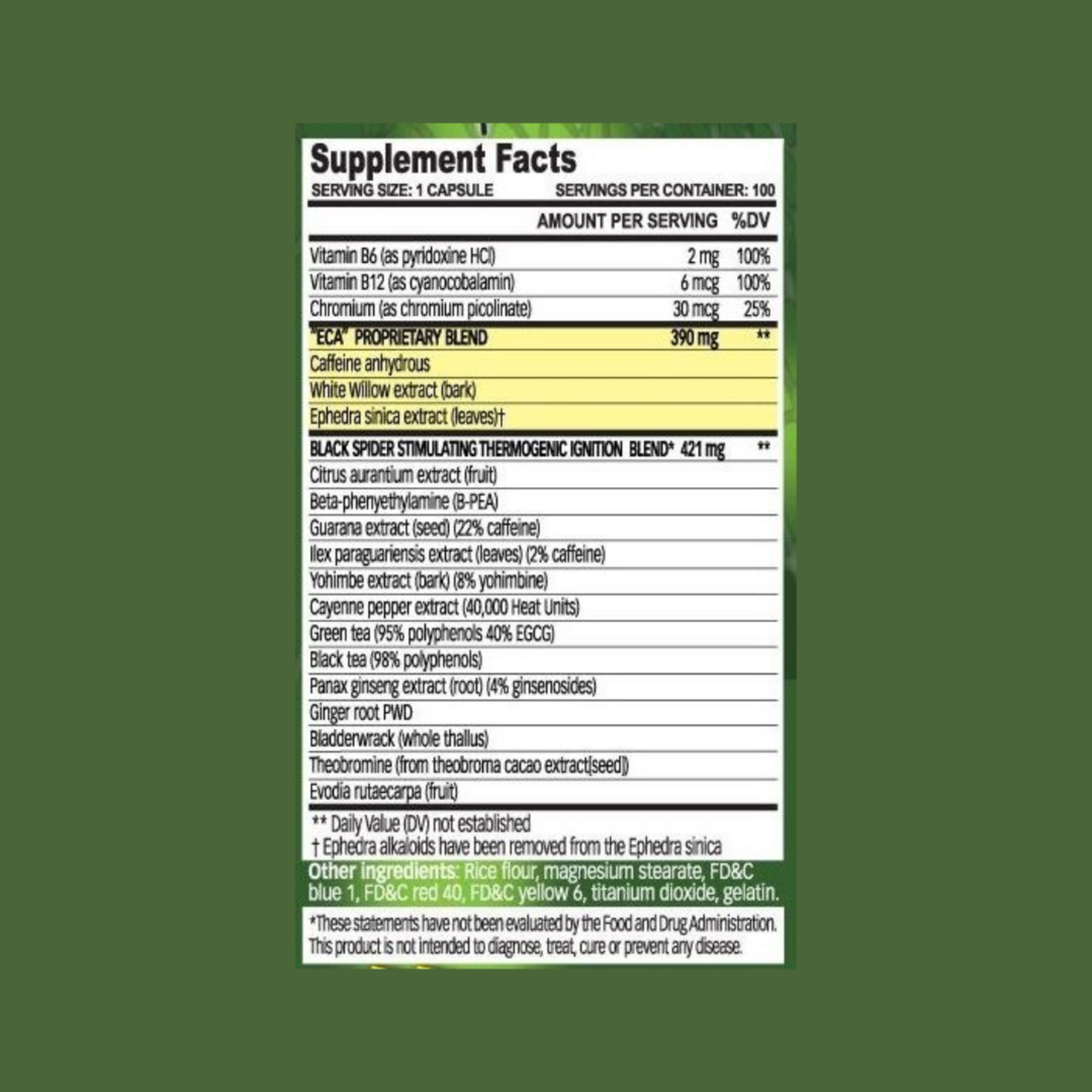 CLOMAPHARMA BCK SPIDER CLOMA PHARMA 100CT