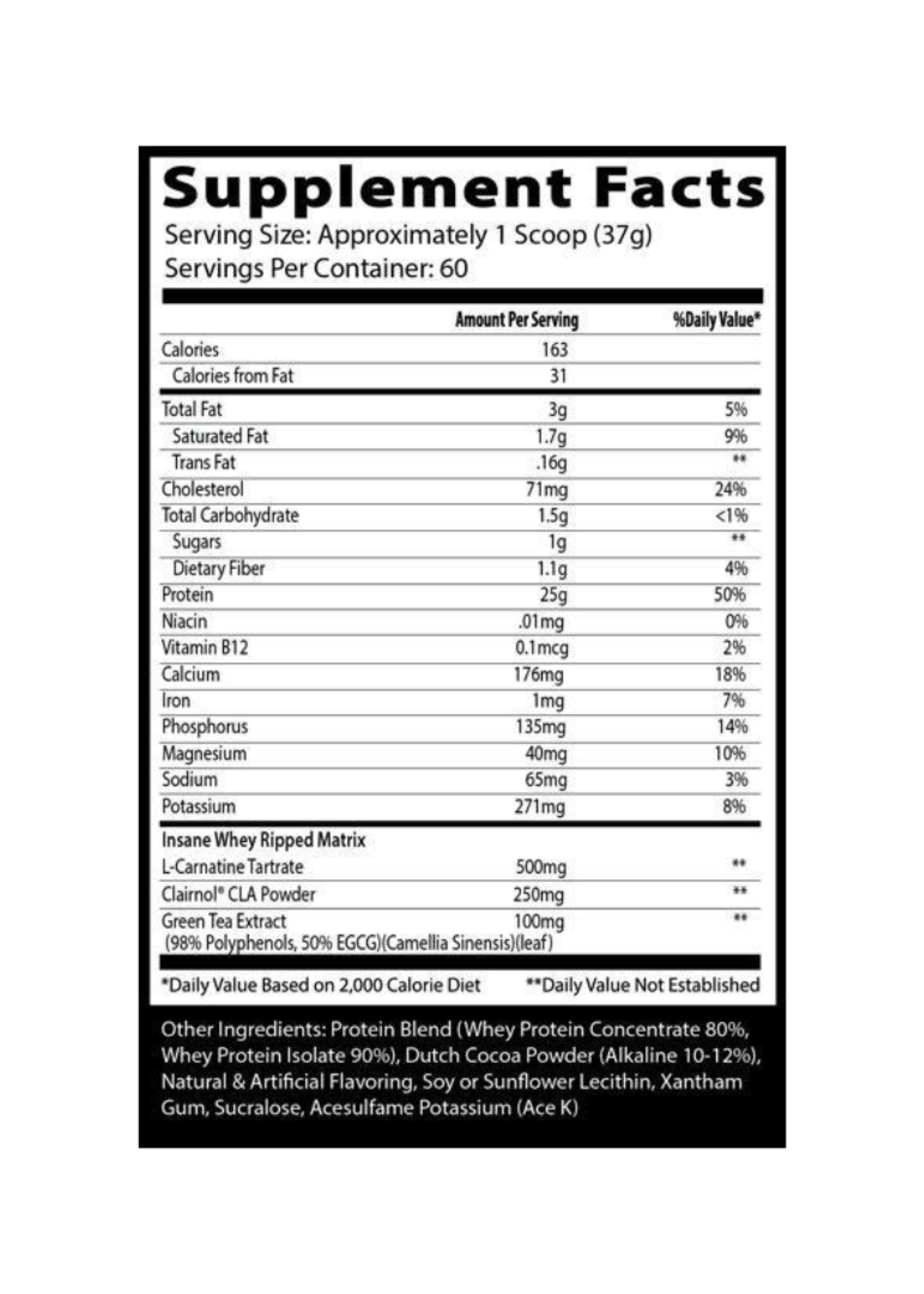 INSANE LABZ INSANE WHEY RIPPED 4.5LB INSANE LABZ