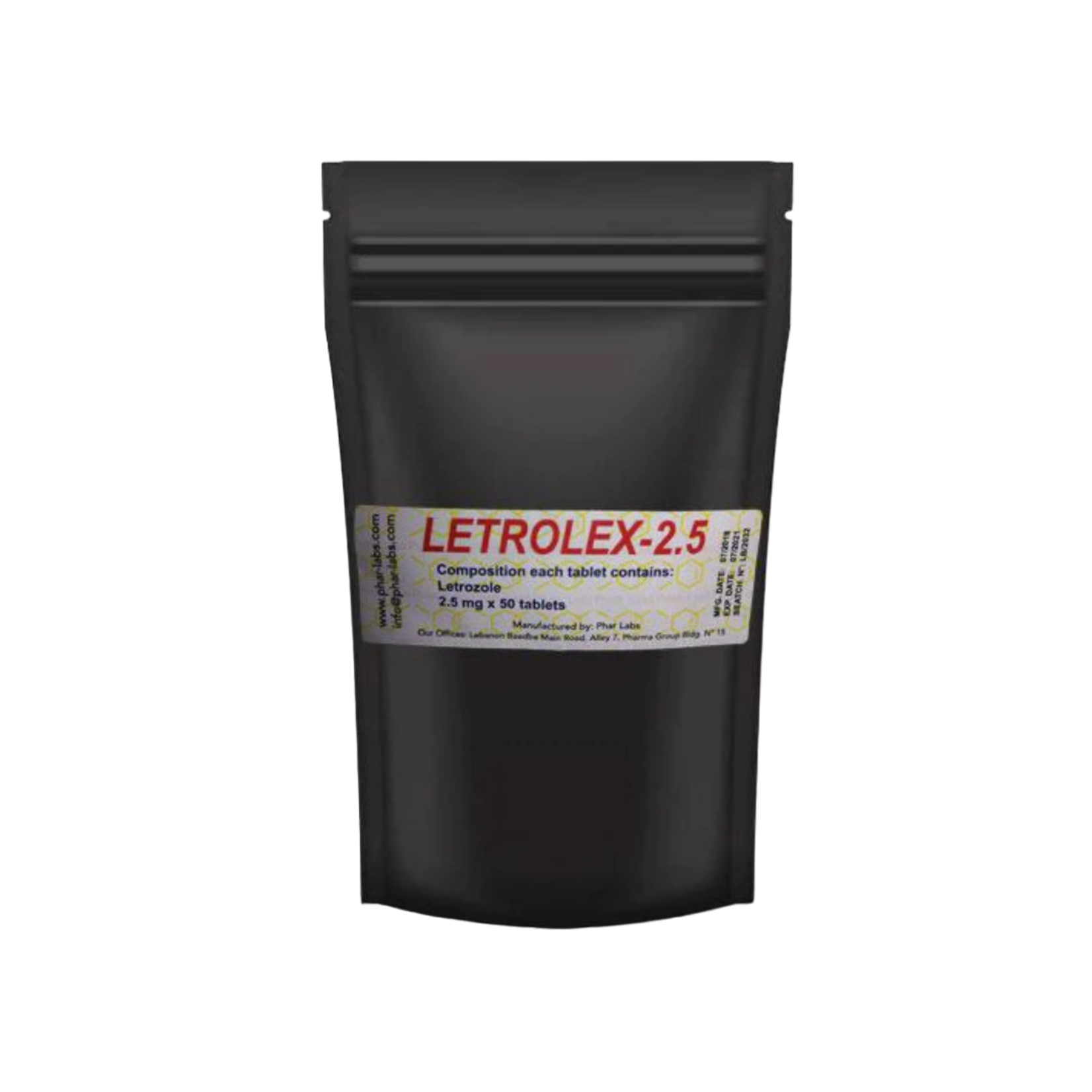 PHAR LABS SILVER LETROLEX(LETROZOL) PHAR LABS SILVER 2.5MG 50TABS