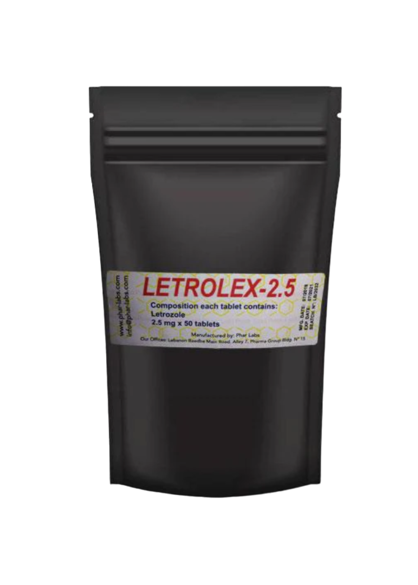 PHAR LABS SILVER LETROLEX(LETROZOL) PHAR LABS SILVER 2.5MG 50TABS