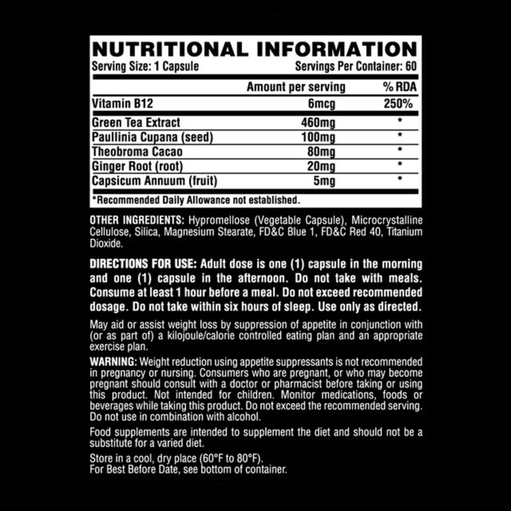 NUTREX LIPO 6 BLACK UC ROJO NUTREX 60CAPS