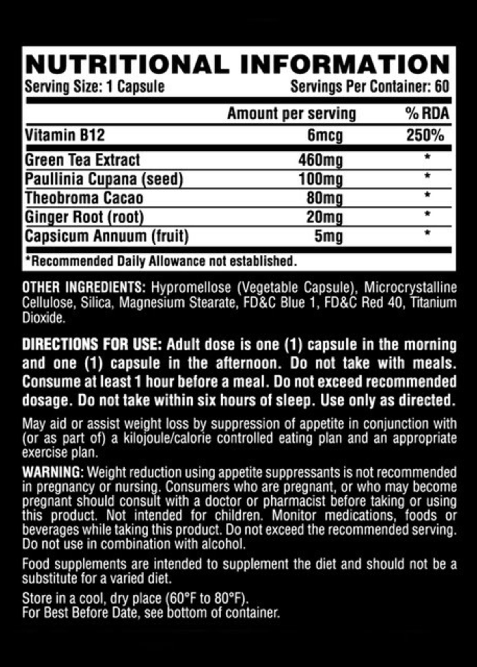 NUTREX LIPO 6 BLACK UC ROJO NUTREX 60CAPS