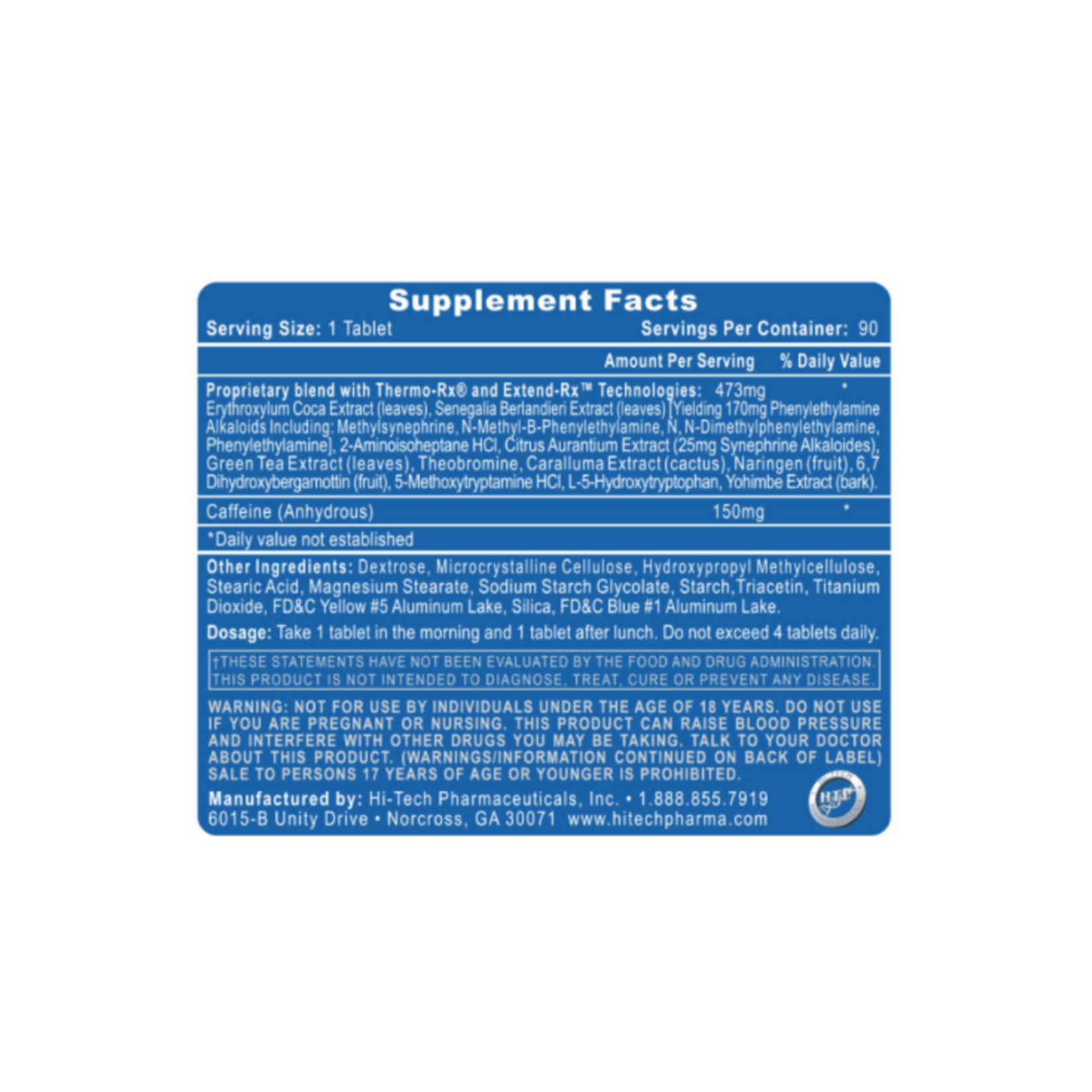 HI TECH LIPODRENE ETE 90CT