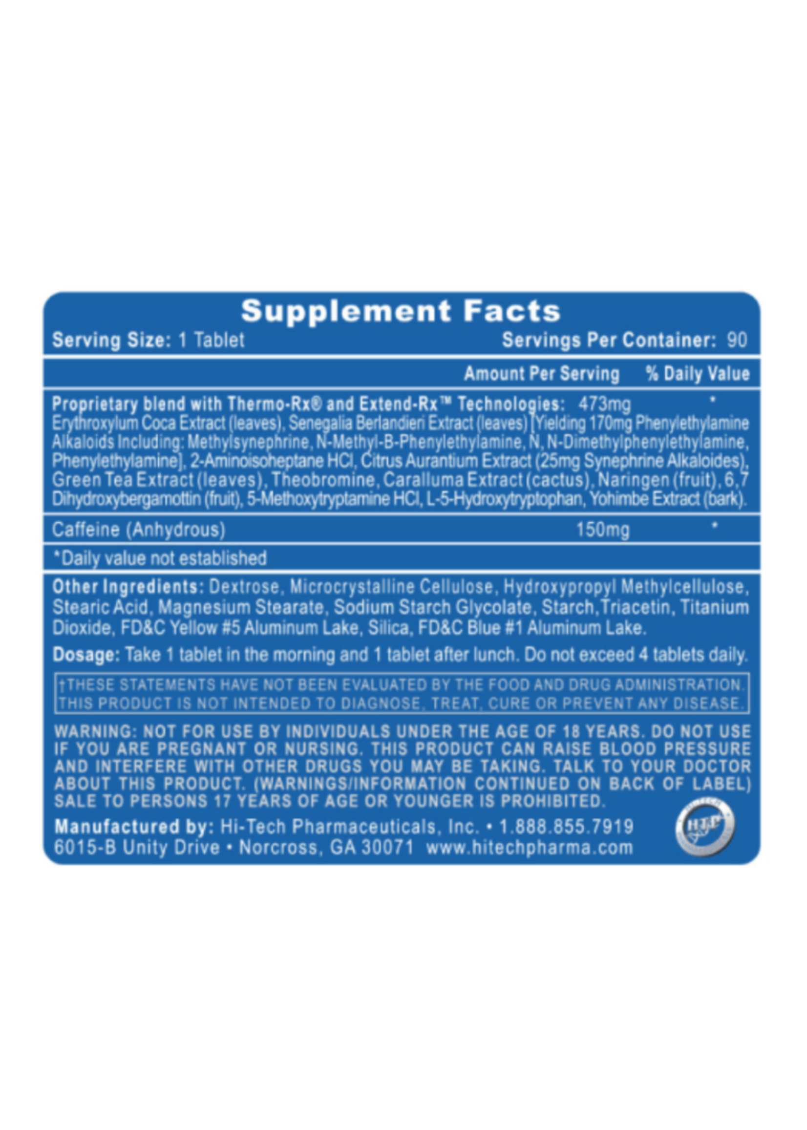 HI TECH LIPODRENE ETE 90CT
