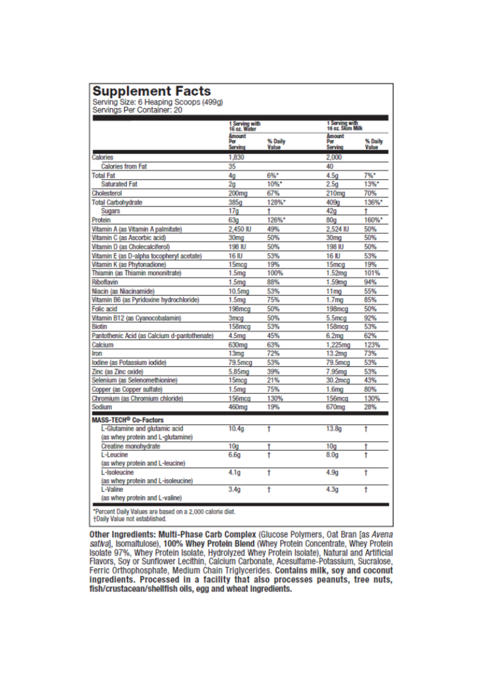 MUSCLE TECH MAS TECH EXTRM 2000 6LB