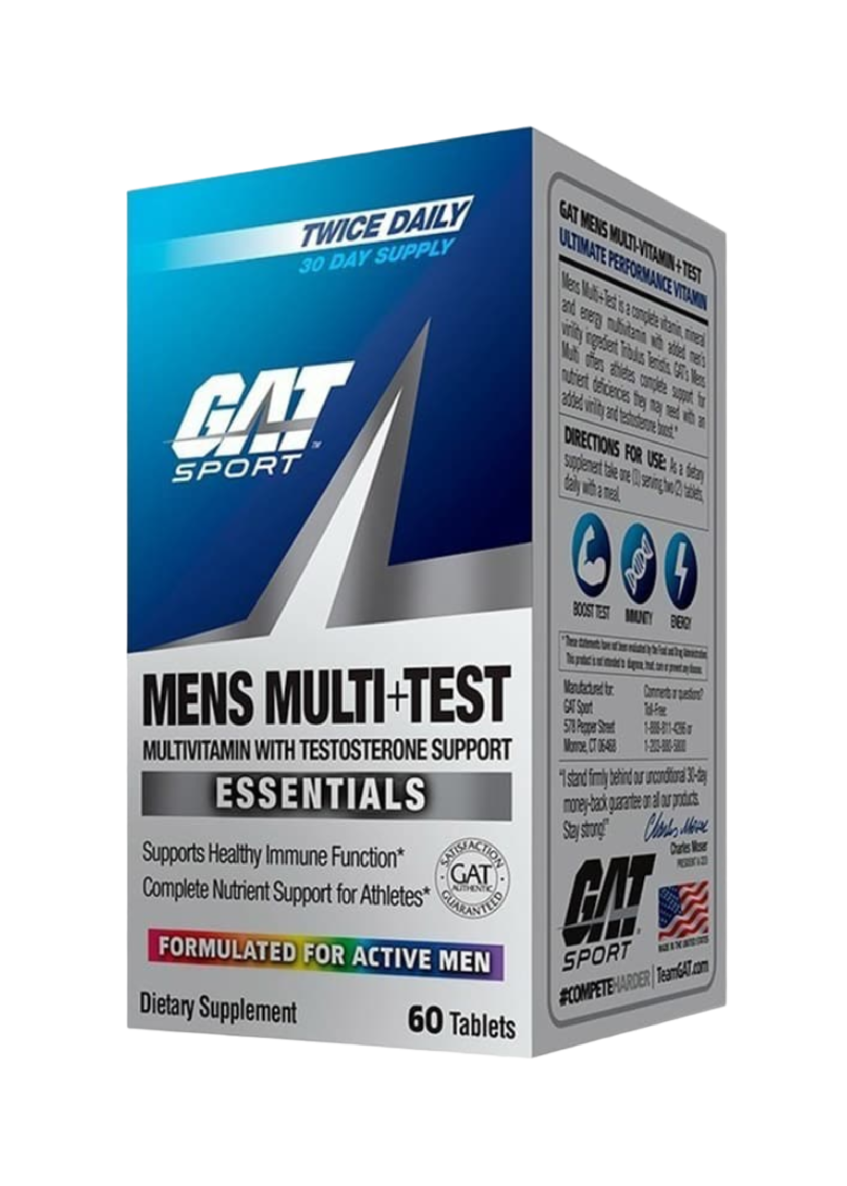 GAT MENS MULTI+TEST GAT 60CAPS